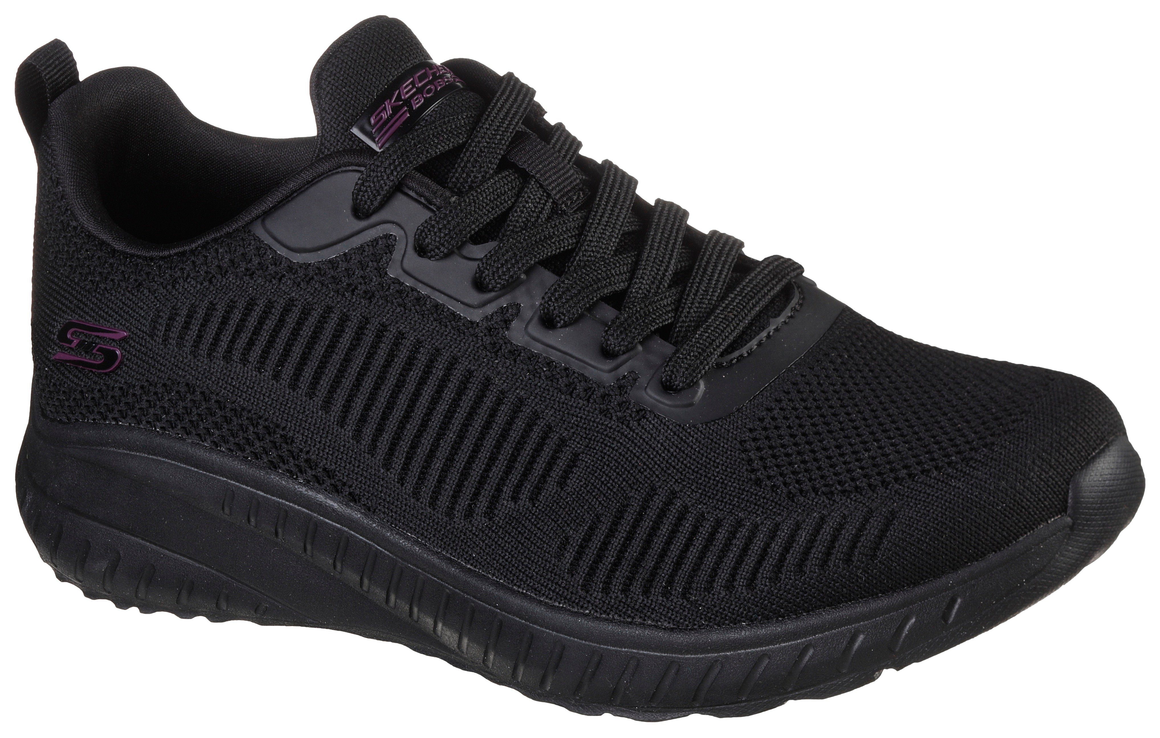Skechers Sneakers BOBS SQUAD CHAOS FACE OFF , Vrijetijdsschoen, lage schoen, veterschoen met comfort binnenschoen jongens lage sneakers maat 36 EU