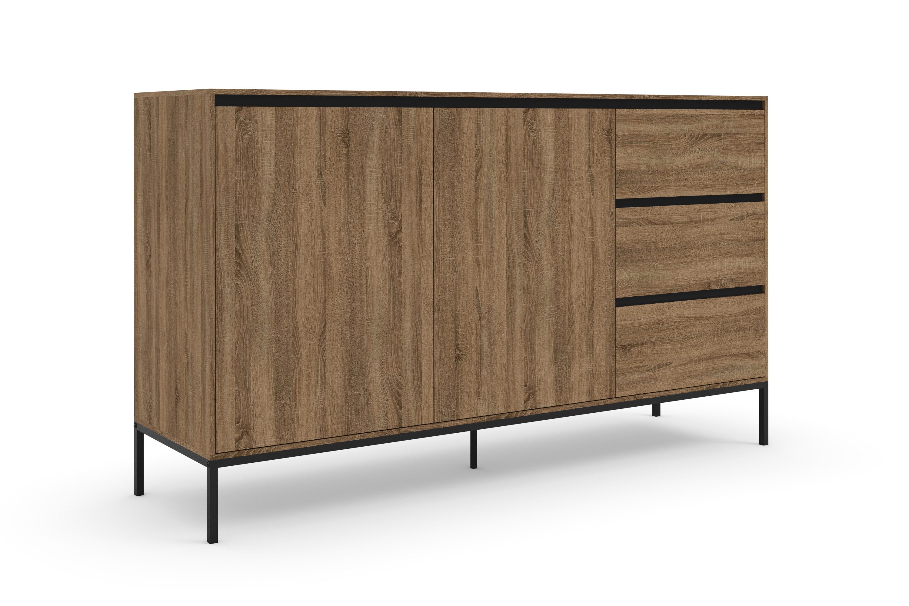 INOSIGN Dressoir Bari Commode met 2 deuren en 3 lades, breedte 140 cm