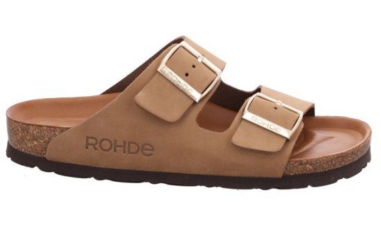 Rohde Slippers Alba , sleehak, zomerschoenen, pantoffels met twee gespsluitingen
