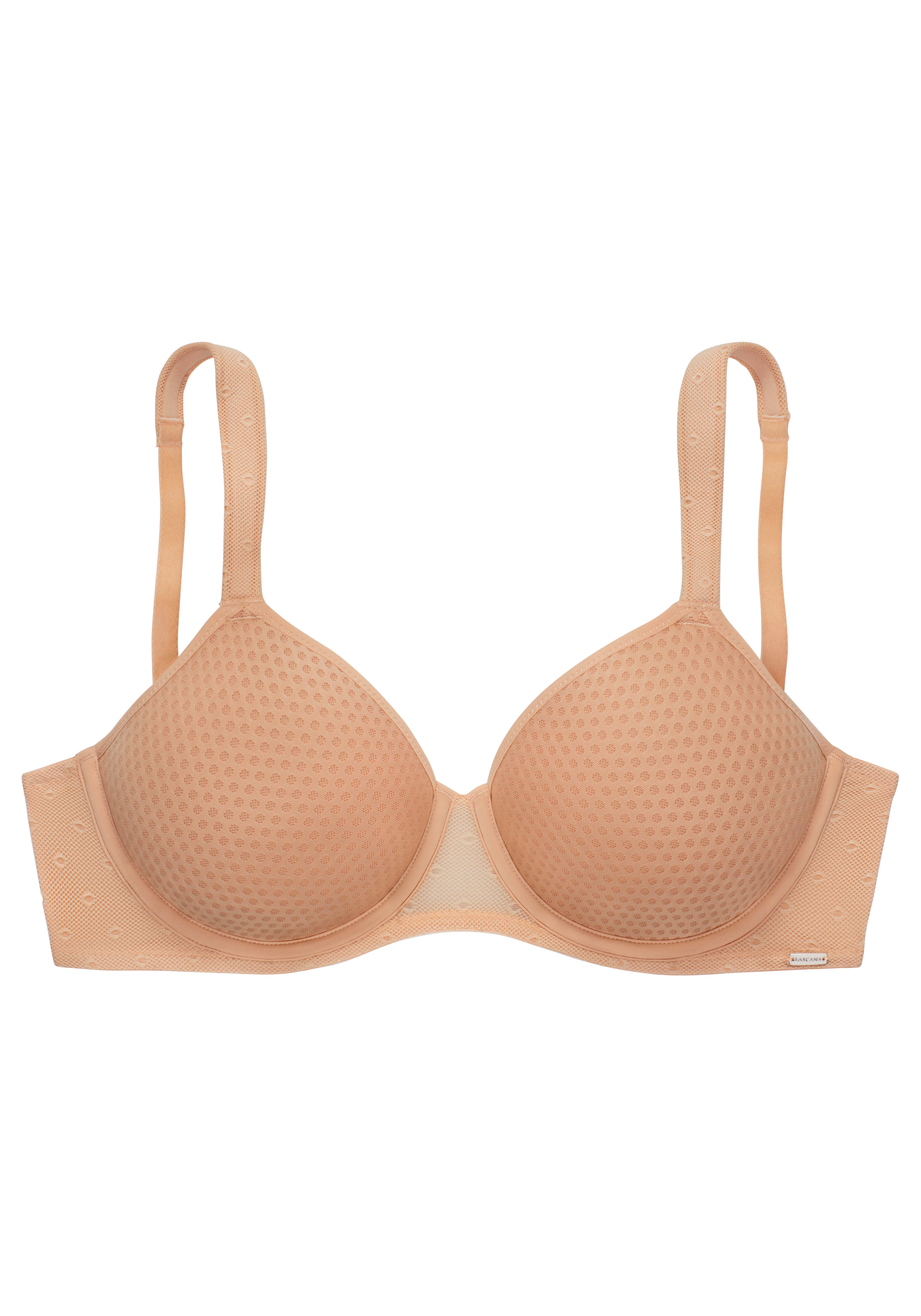Lascana Minimizer-bh met beugel en cups van gemusterd spacer-materiaal, basic