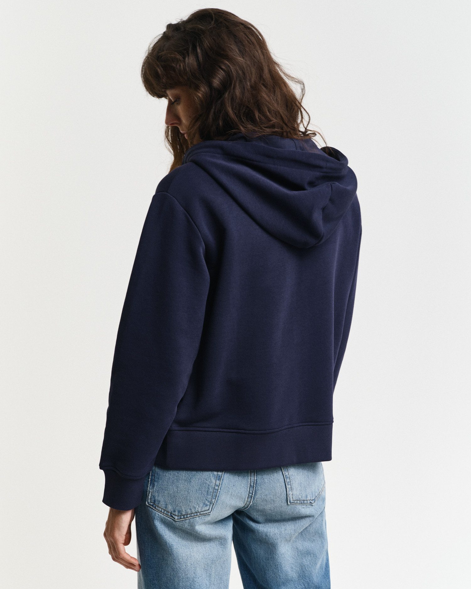 Gant Capuchonsweatvest SHIELD ZIP HOODIE Grafische GANT-borduursel op de borst