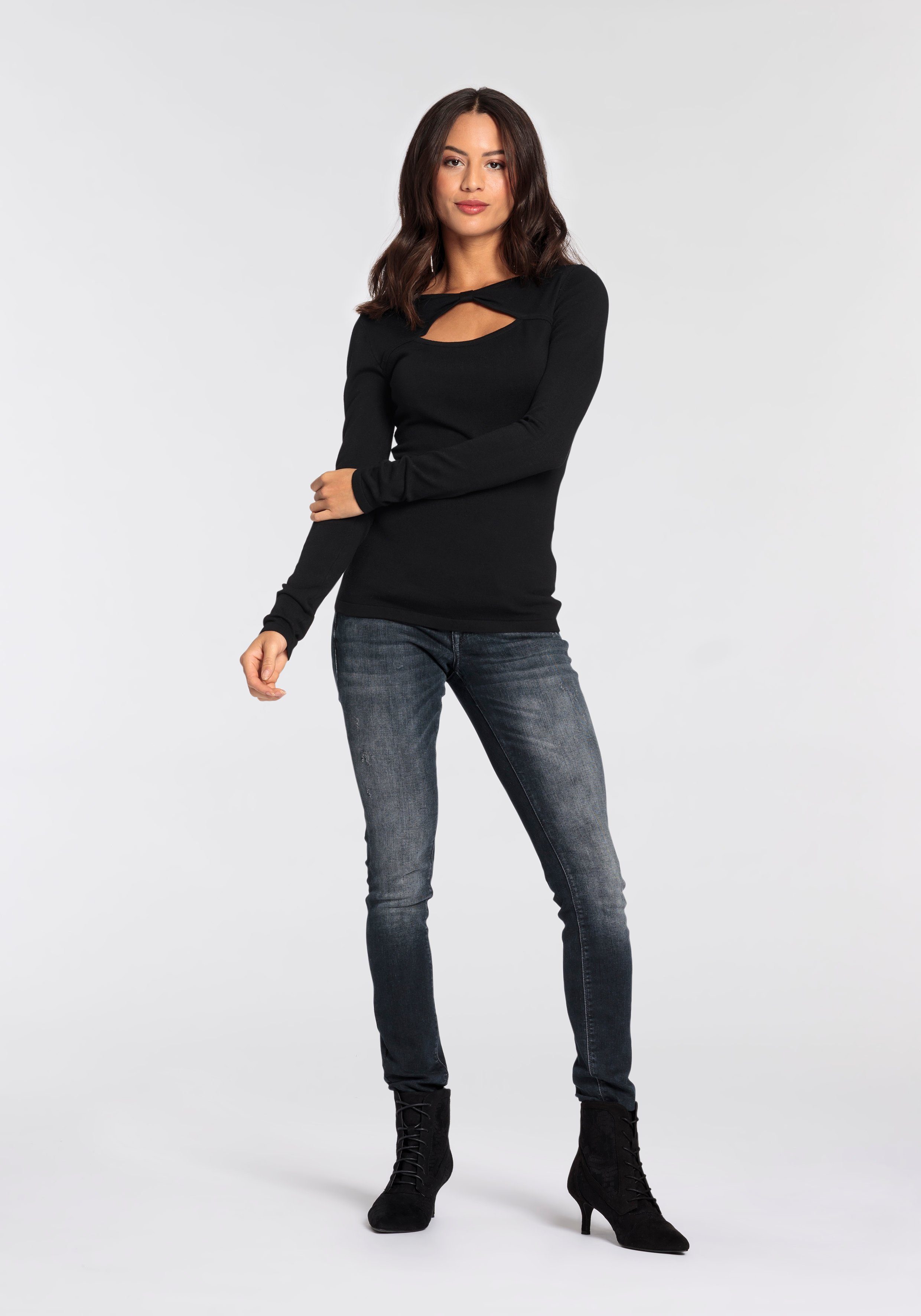 Melrose Gebreide trui met knoopdetail
