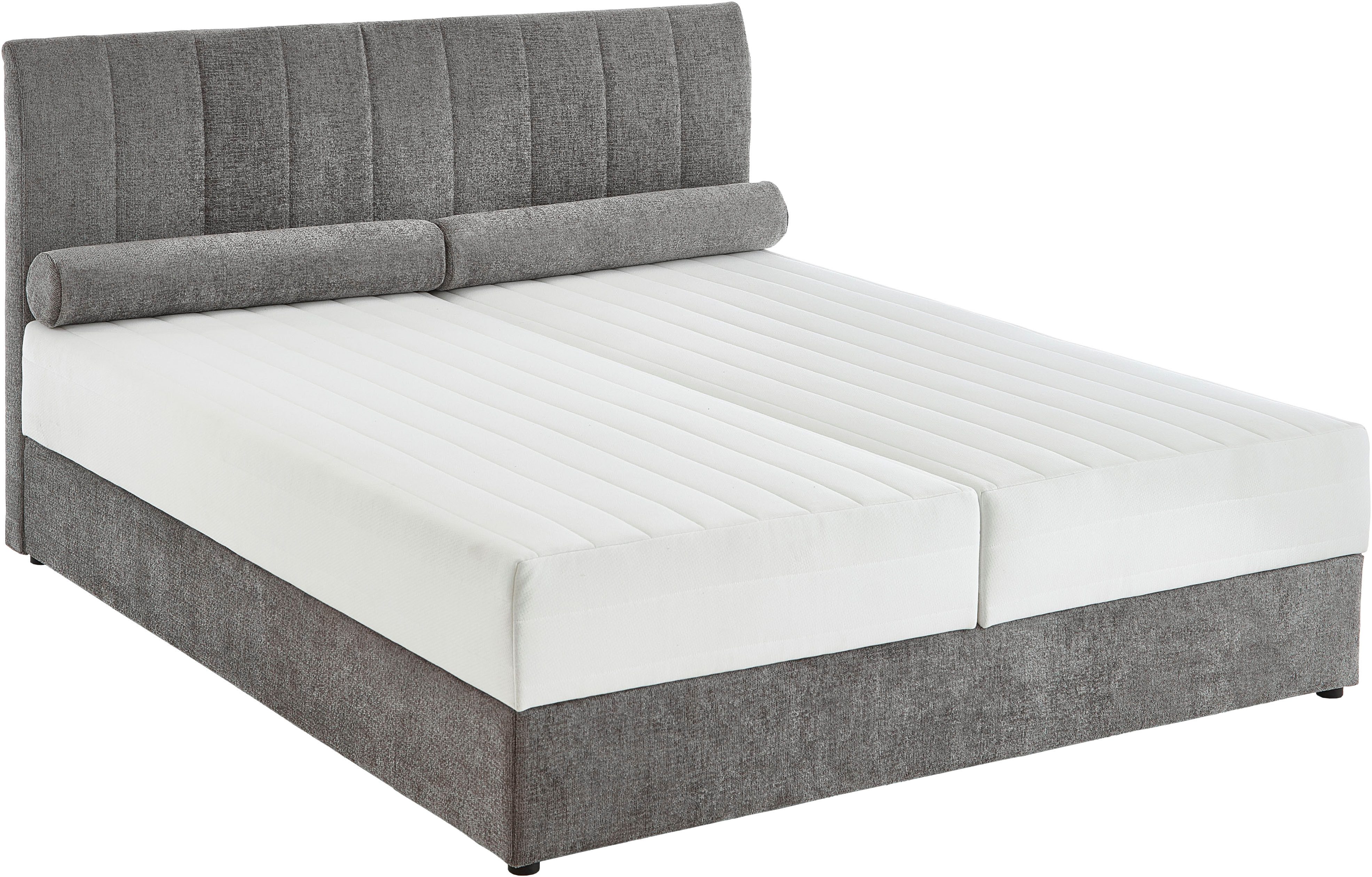 ATLANTIC home collection Boxspring ALISIA Met pocketvering, bedlade en kussenrol in originele bekleding