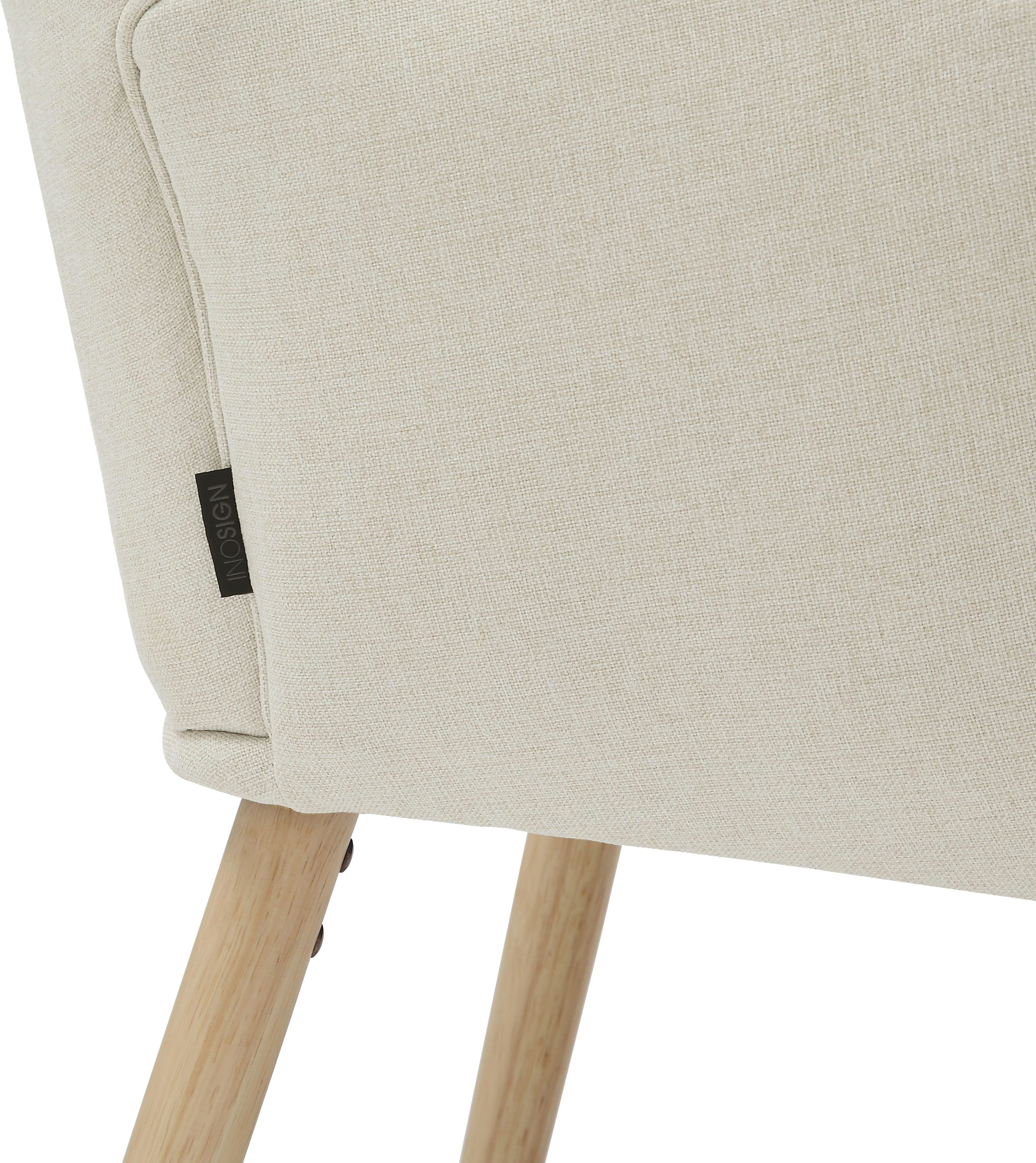 INOSIGN Relaxfauteuil KEADY, hoge rugstoel, TV-stoel Relaxstoel, oorkussenstoel met stabiele massief houten frame
