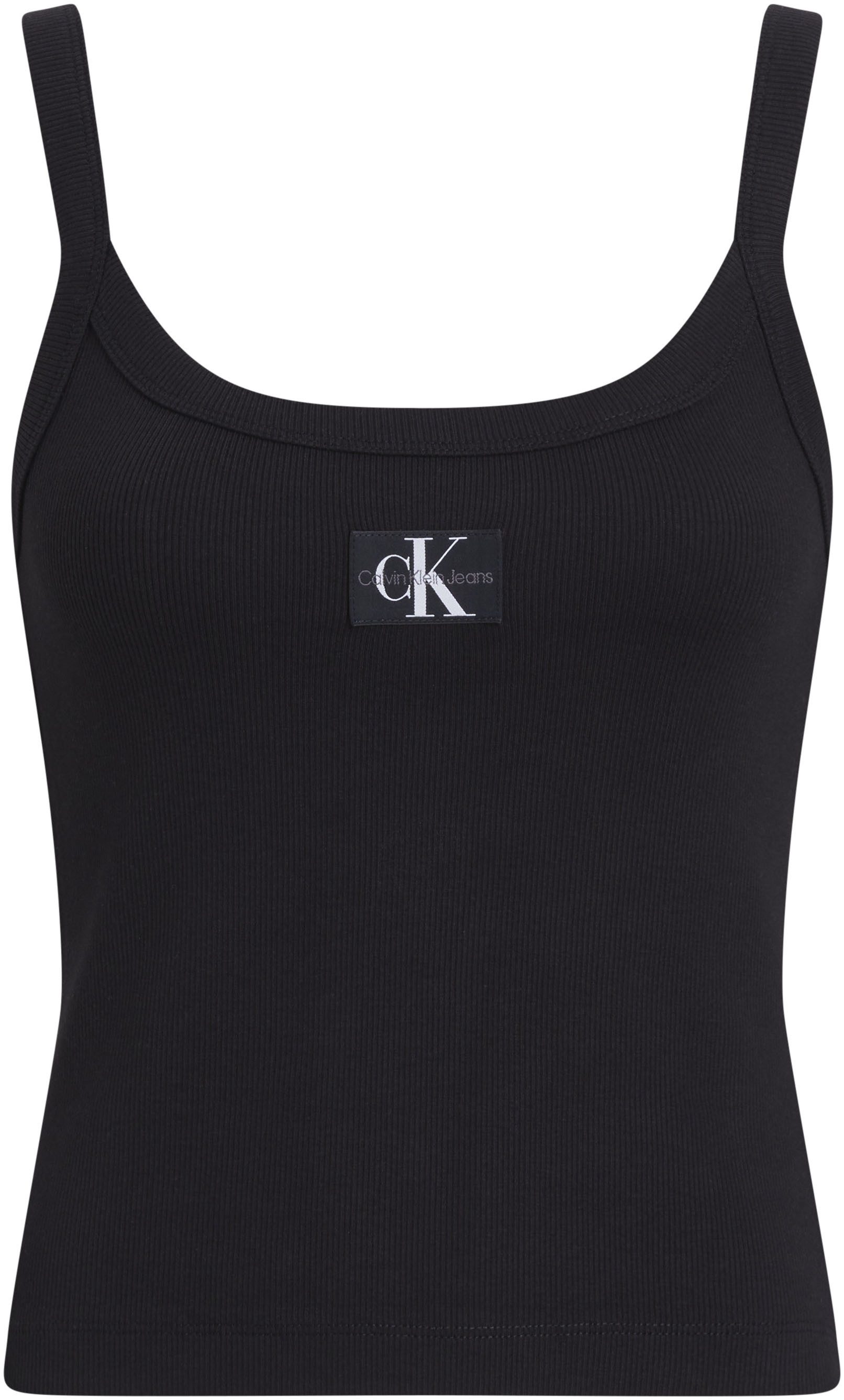 Calvin Klein Top met spaghettibandjes WOVEN LABEL RIB TANK