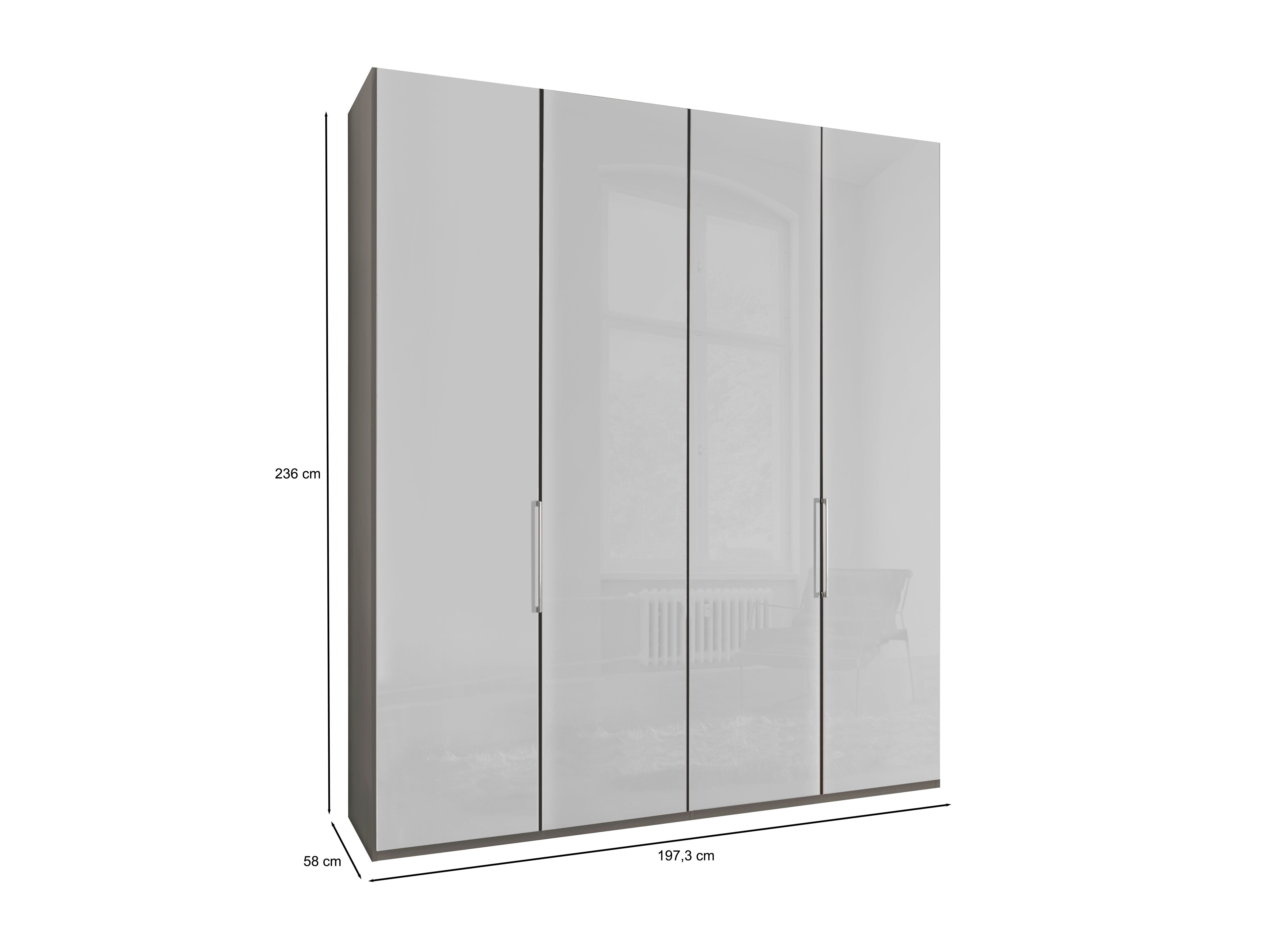 WIEMANN Draaideurkast Monaco, made in Germany, chic glazen front, in verschillende kleuren,