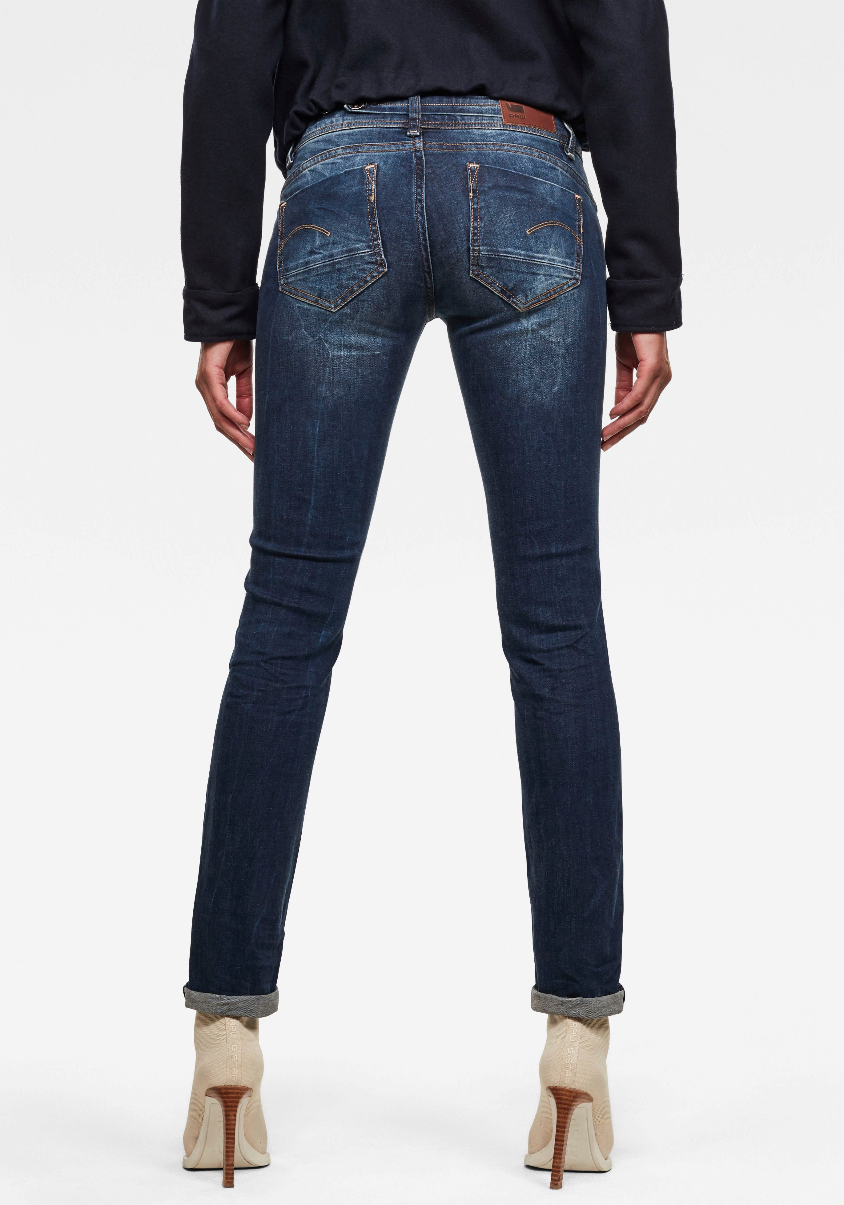 G-Star Raw Femme Jean Midge Saddle Straight - Coupe Droite 5 Poches