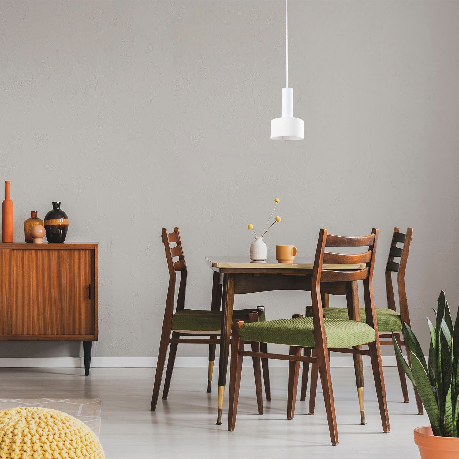 Paco Home Hanglamp VELUTA Woonkamer hanglamp stoffen kap eetkamer modern GU10