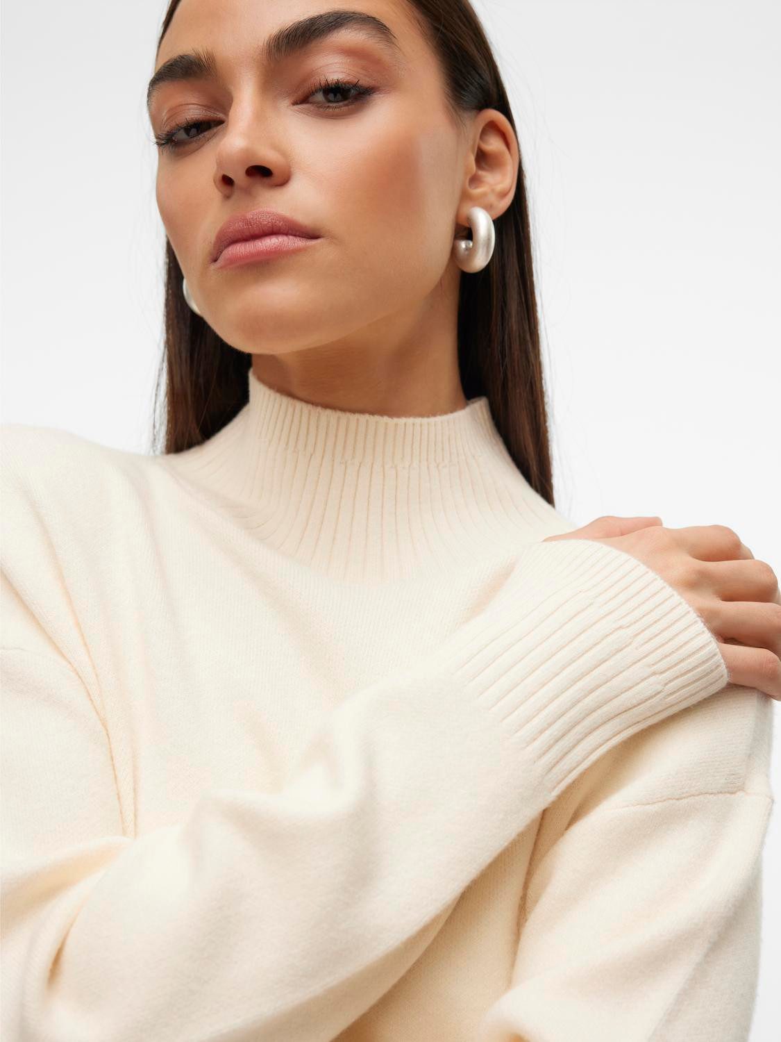 Vero Moda Gebreide trui VMGOLD LS HIGHNECK PULLOVER GA