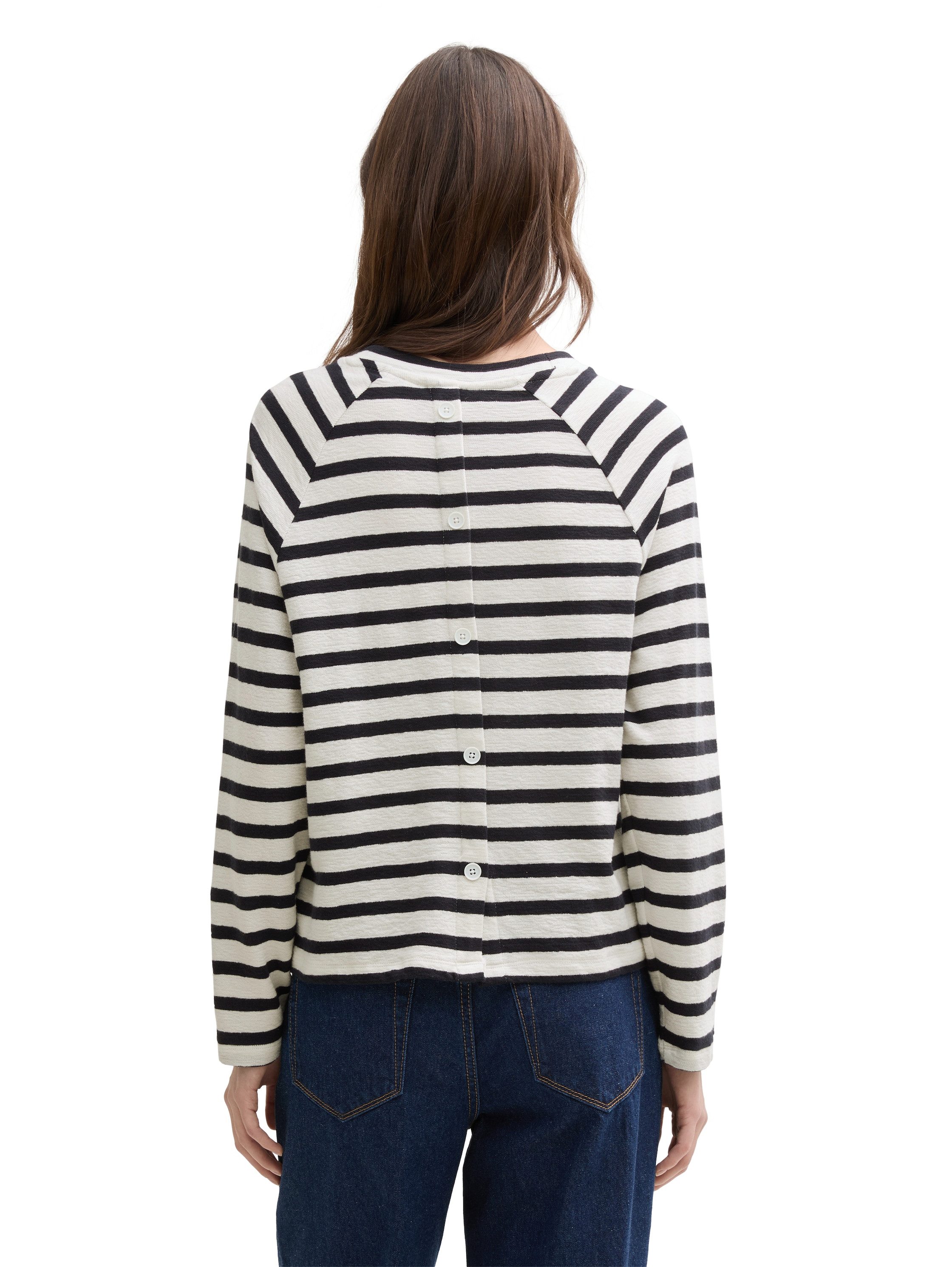 Tom Tailor Denim Shirt met lange mouwen met gestreept patroon