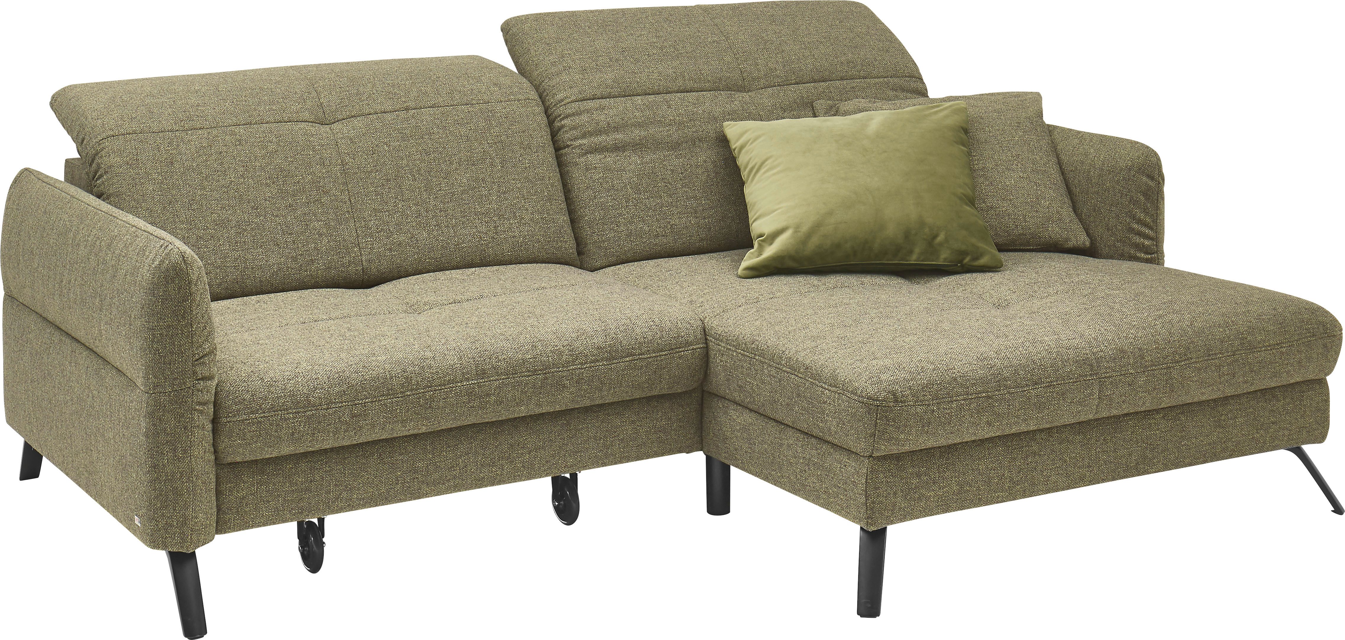 set one by Musterring Hoekbank SO 4400 V optioneel met motorische bedfunctie & hoofdverstelling, voet zwart