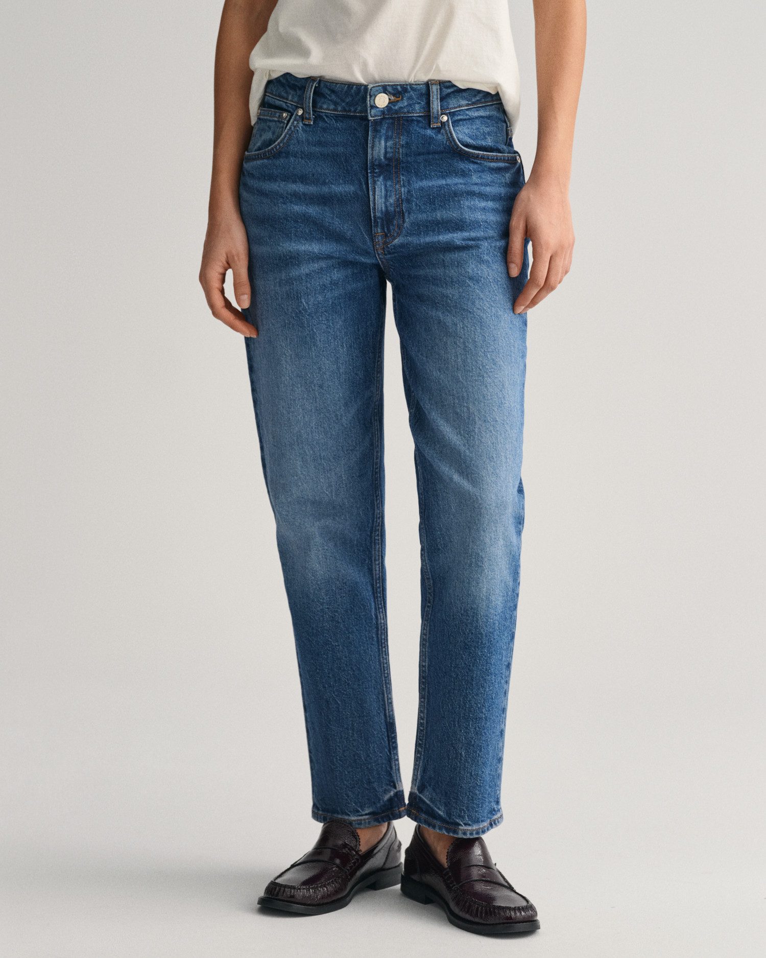 Gant Straight jeans STRAIGHT CROPPED JEANS Verkorte jeans met rechte pijp