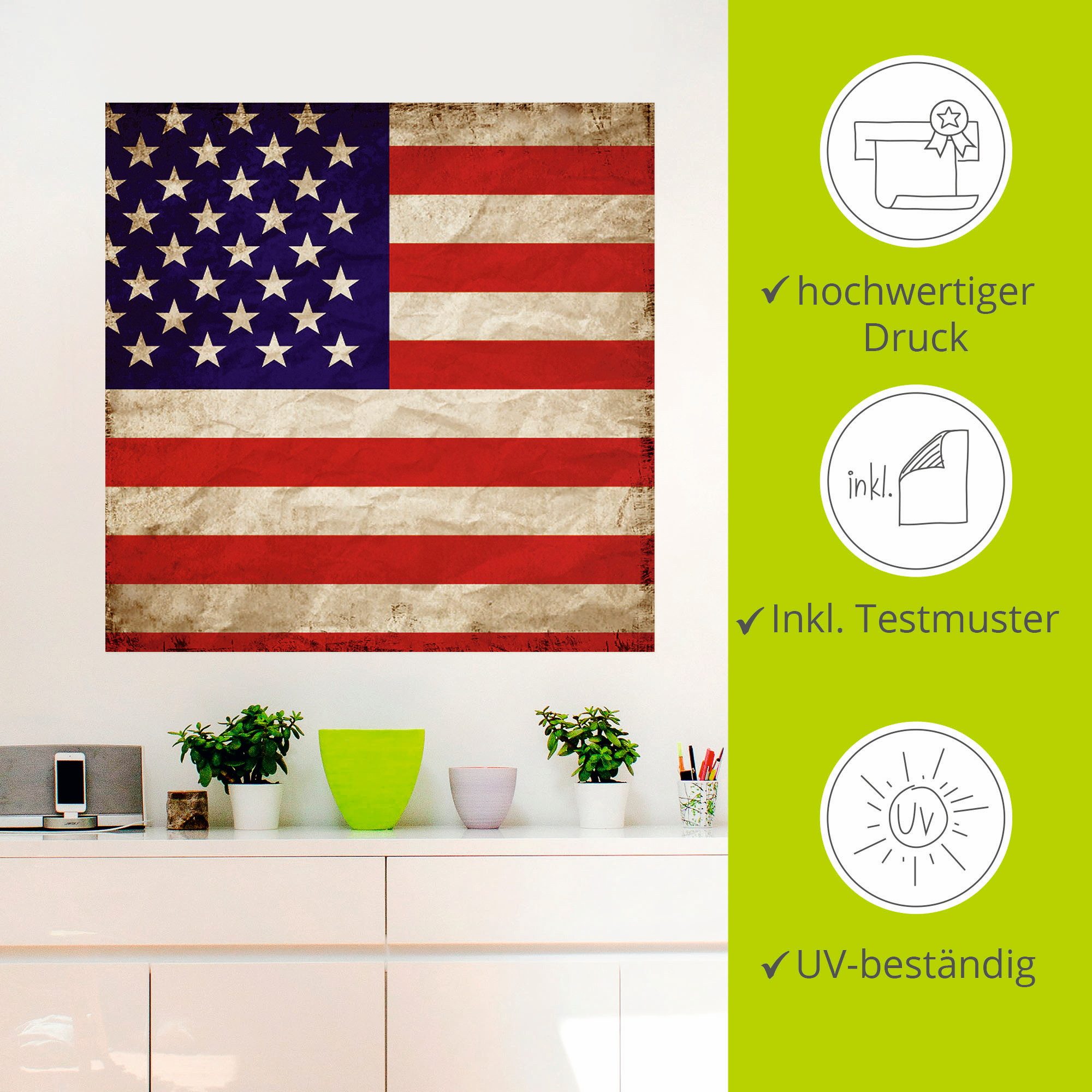 Artland Wandfolie VS Amerikaanse vlag