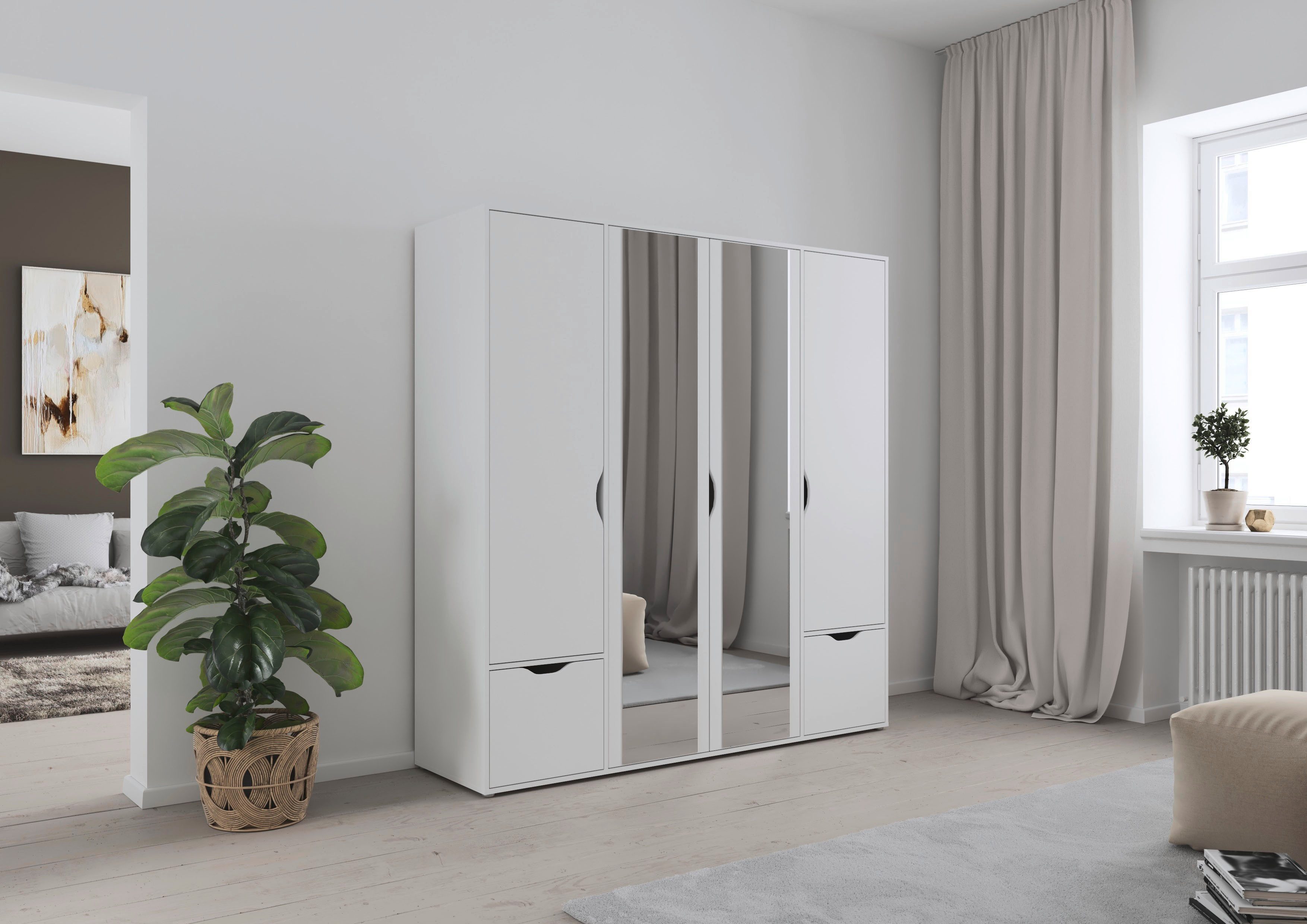 rauch Draaideurkast Kledingkast Kast Garderobe Wasmand NARAI met Laden Greefaansluitingen voor een greeploze look TOPSELLER MADE IN GERMANY