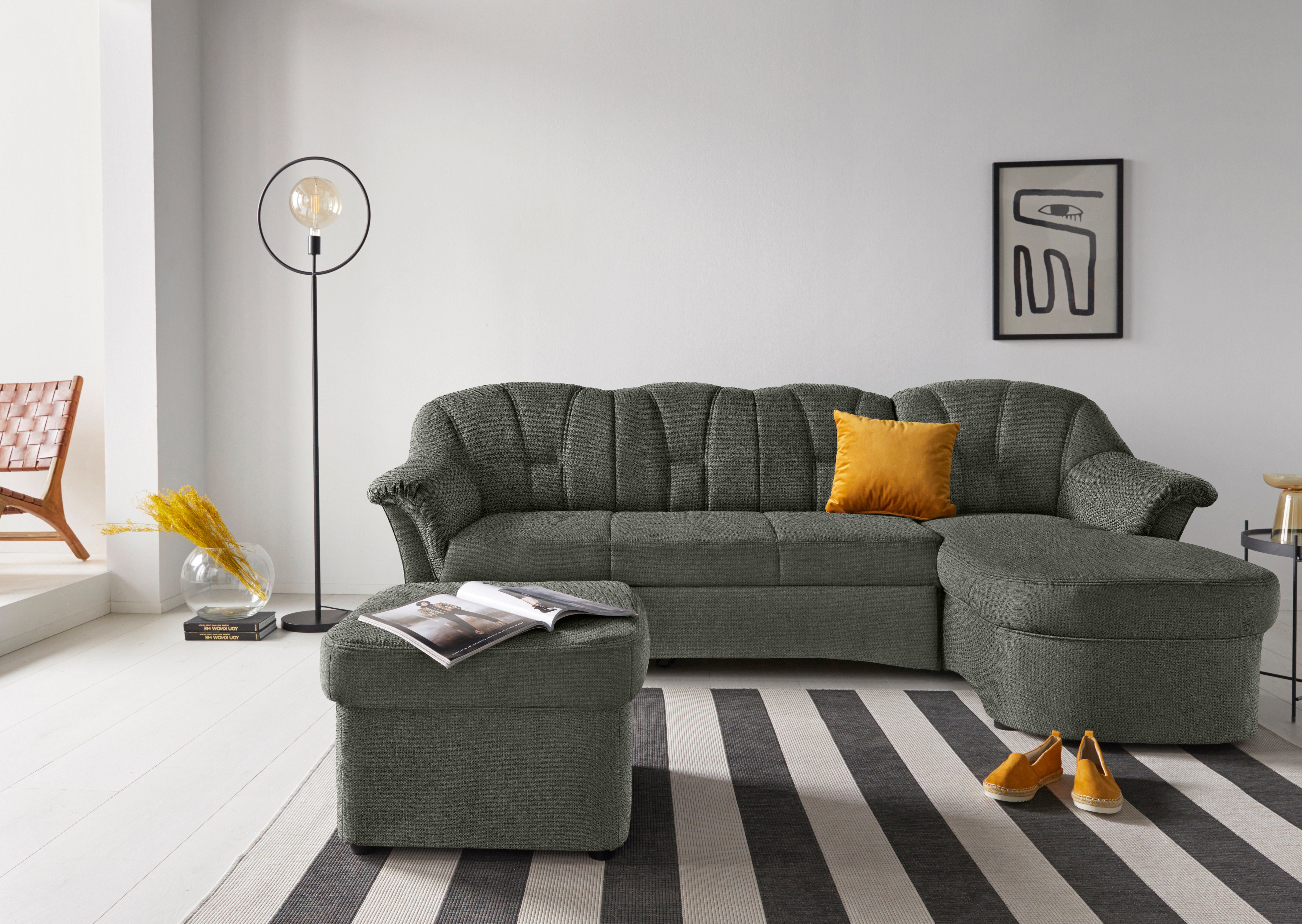DOMO collection Hoekbank Papenburg, tijdloze rugsteppingen, elegante vormtaal, L-vorm