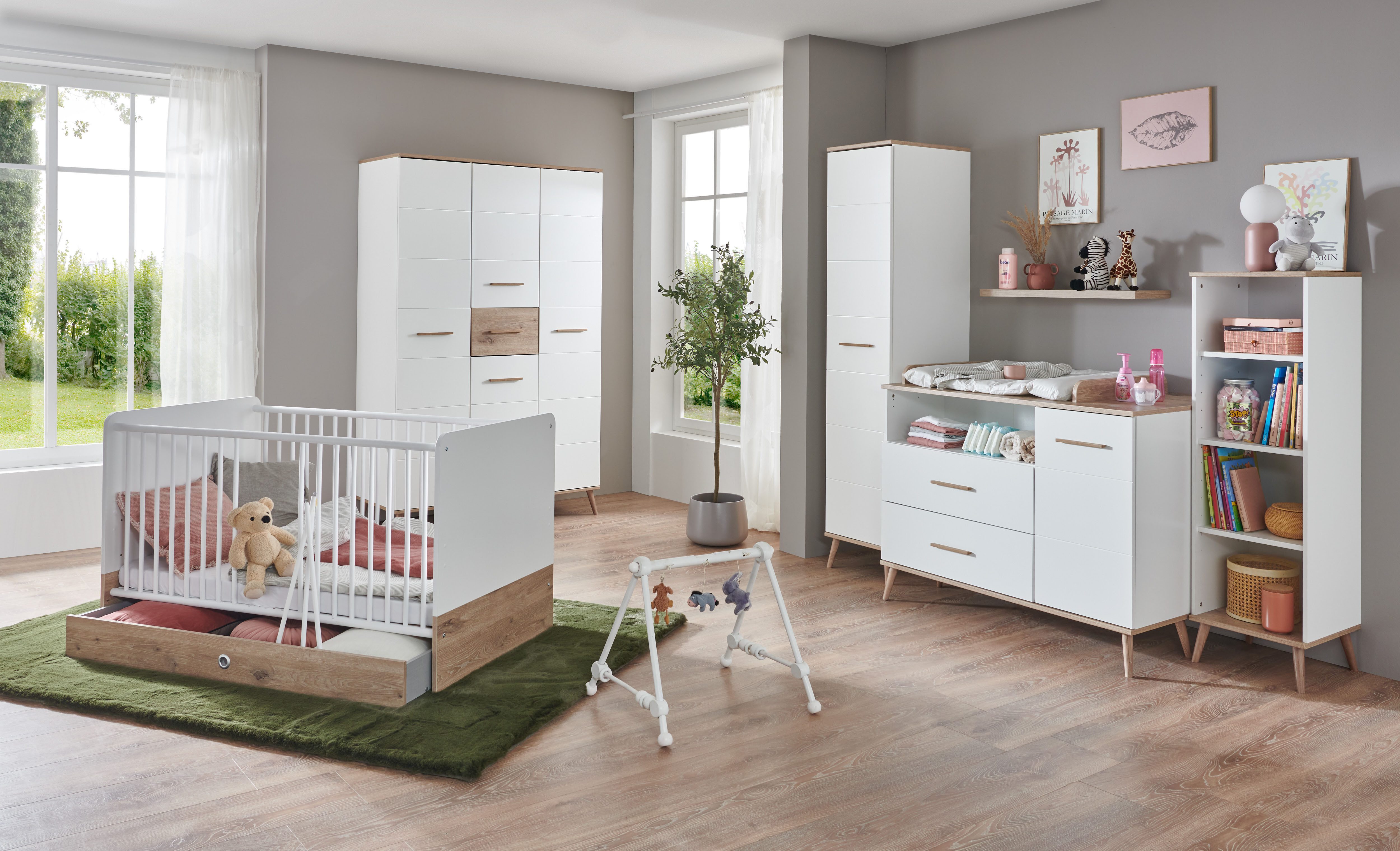 Wimex Bedlade Fehmarn op rollen toebehoren voor kinderbedden beige