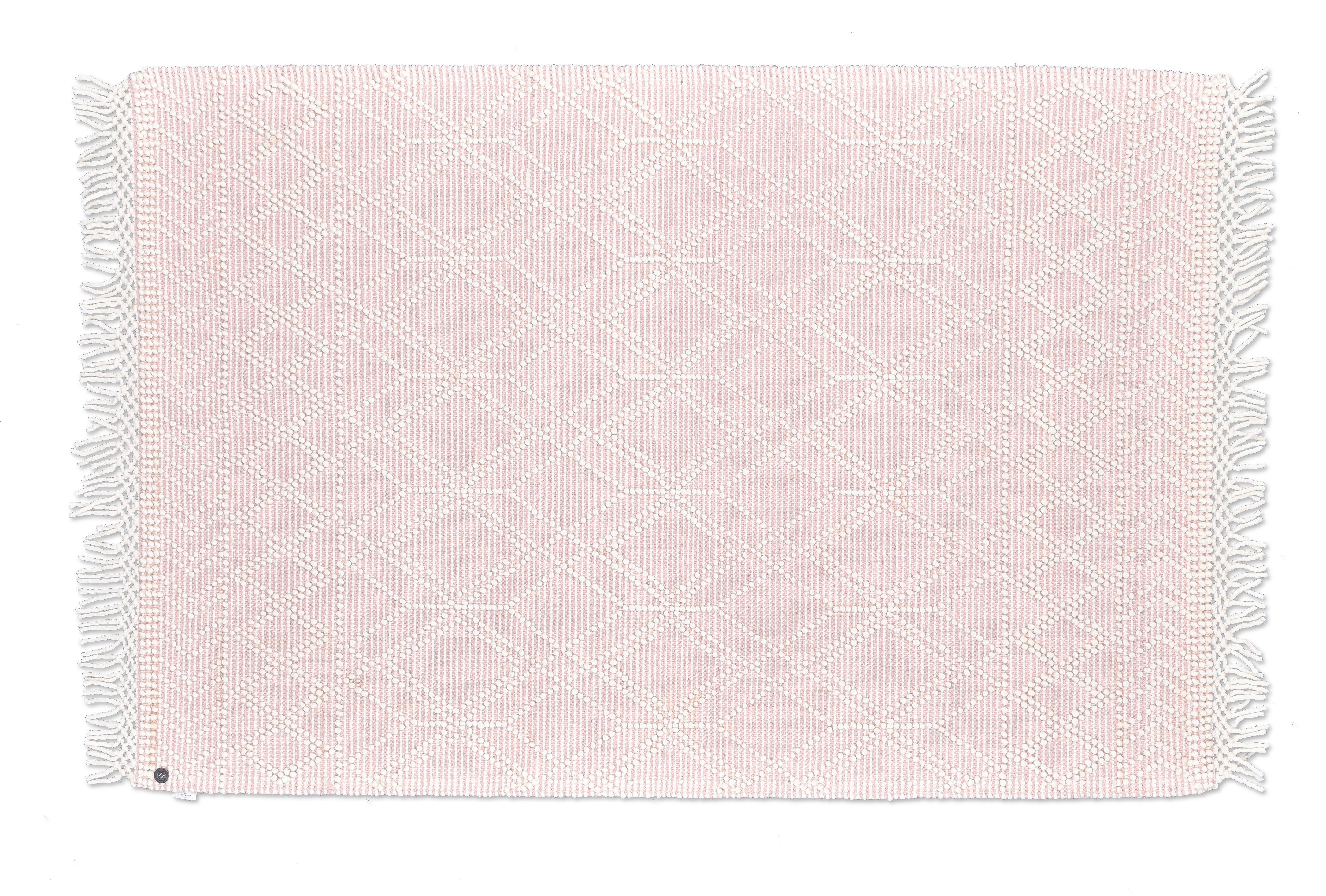 TOM TAILOR HOME Vloerkleed Coloured Macrame Handgeweven vloerkleed, zuivere wol, met de hand geweven, met franje, Scandi design