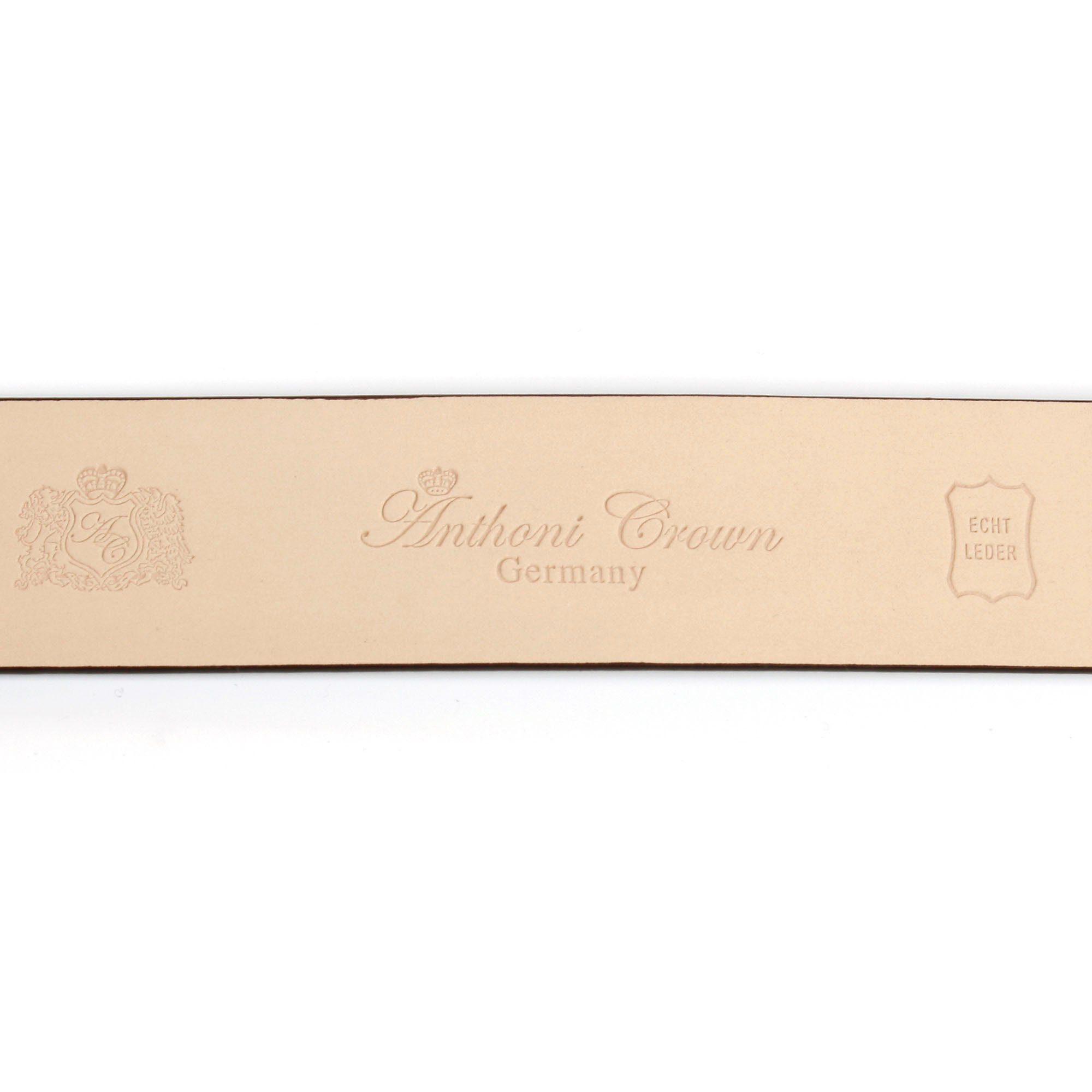 Anthoni Crown Leren riem Elegante leren riem met vlecht-stempeldruk