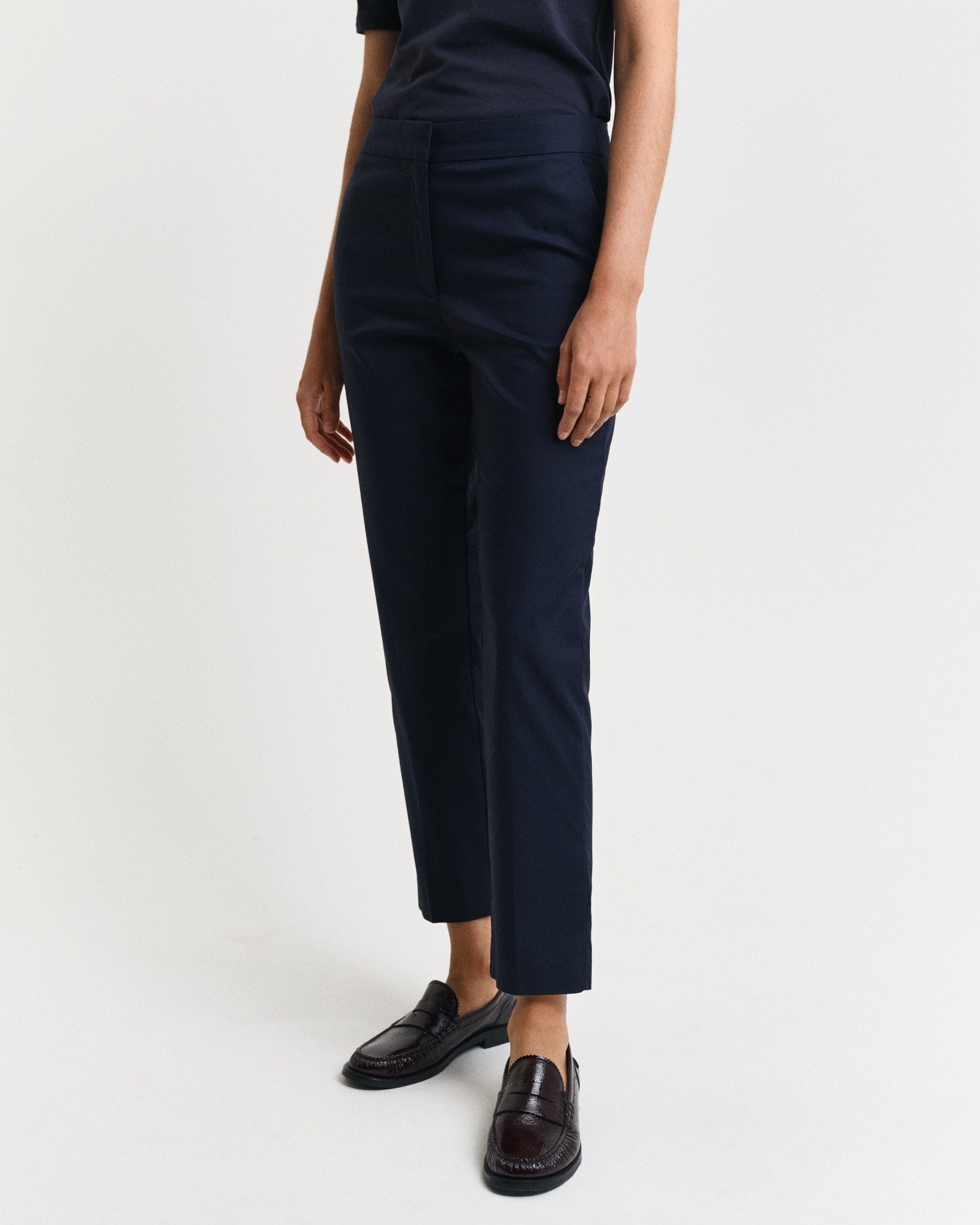 Gant Stoffen broek SLIM SLACK met plooien aan voor- en achterkant