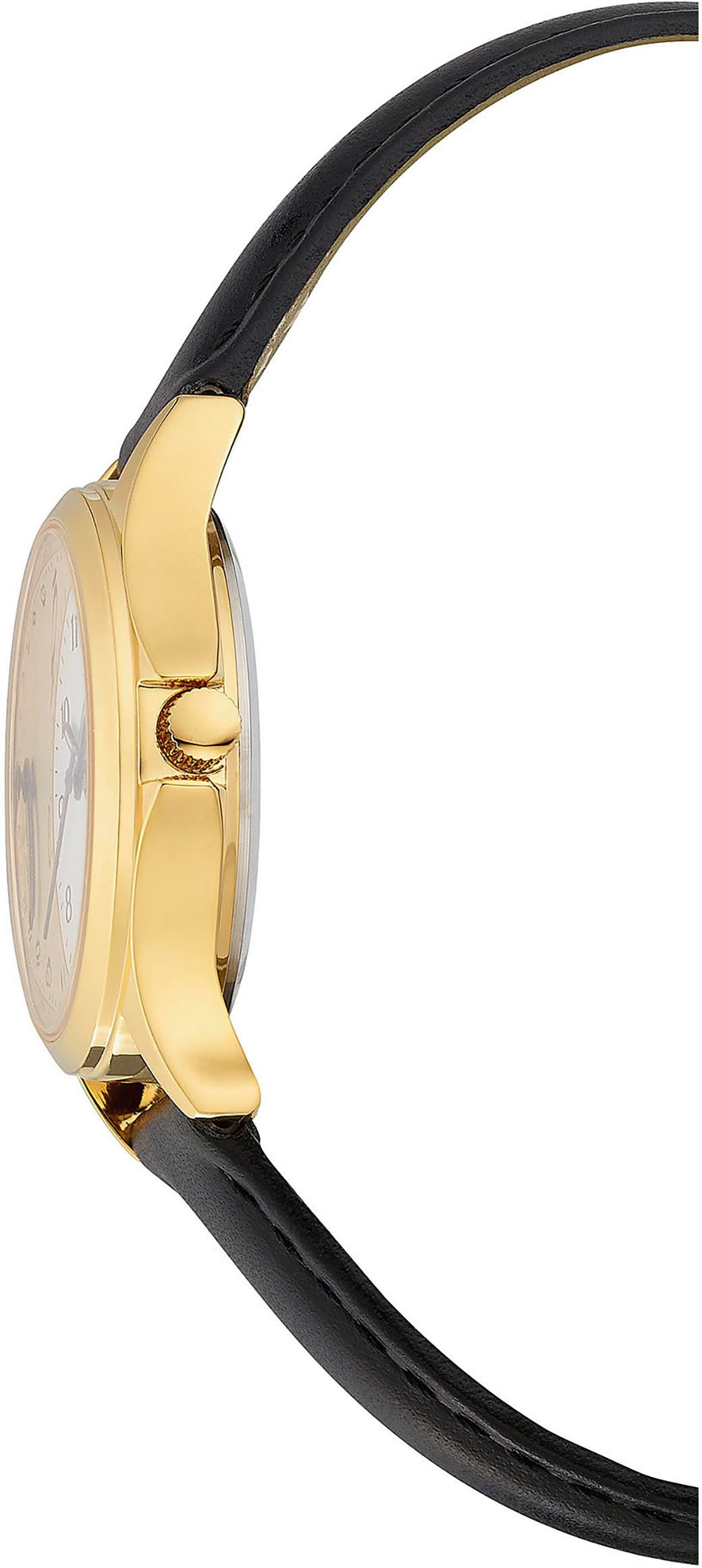 Tempic Kwartshorloge Horloge, dameshorloge, analoog, leren band, lichtgevende wijzers