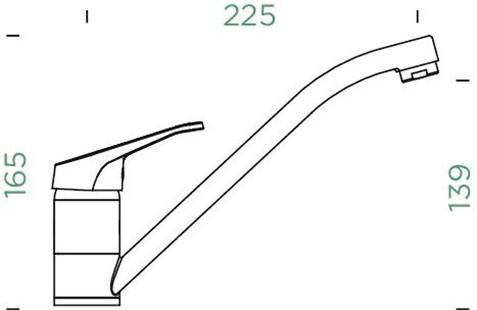 Schock Keukenkraan Cosmo Feestuitloop, waterbesparende perlator, draaibereik 360°