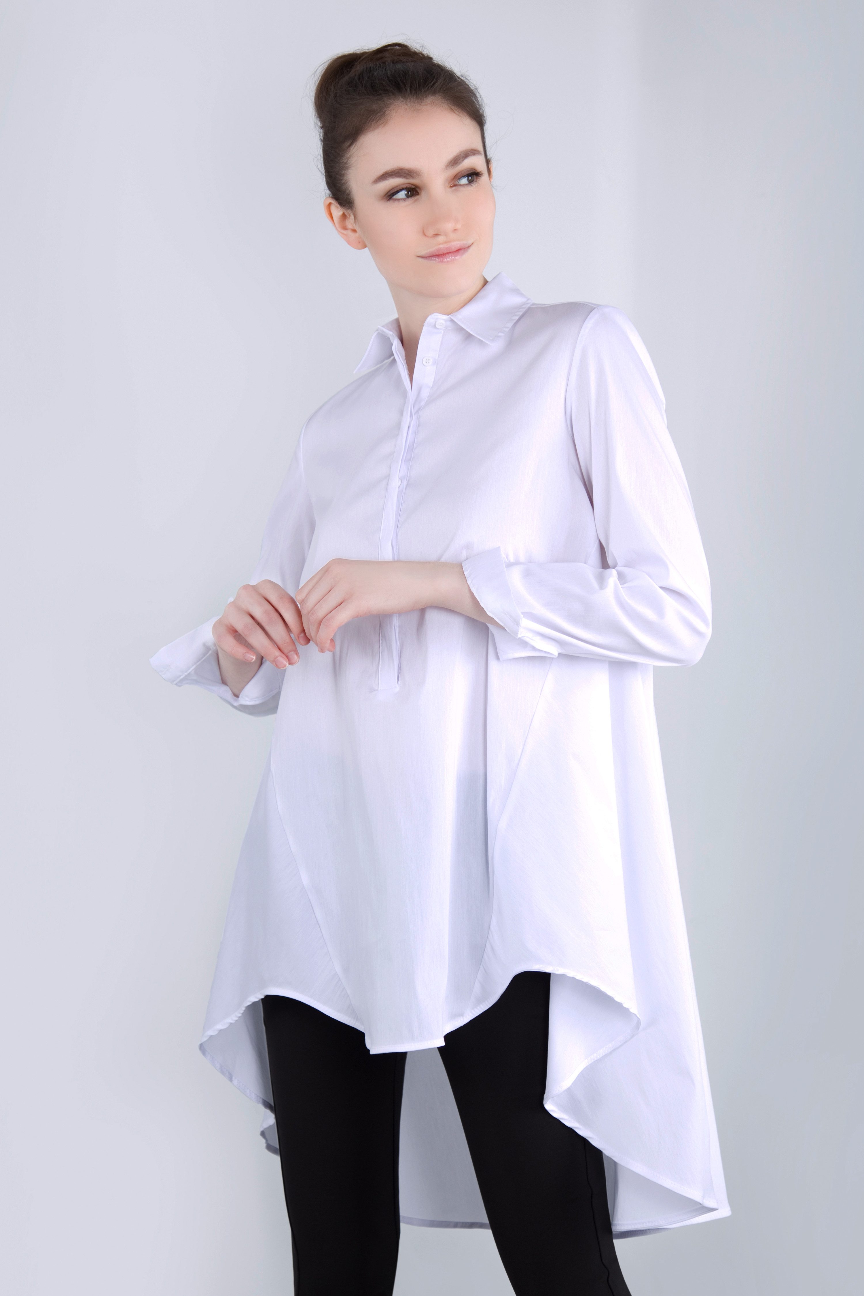 IMPERIAL Lange blouse IMP-C ED3ABF klokkend, lang model
