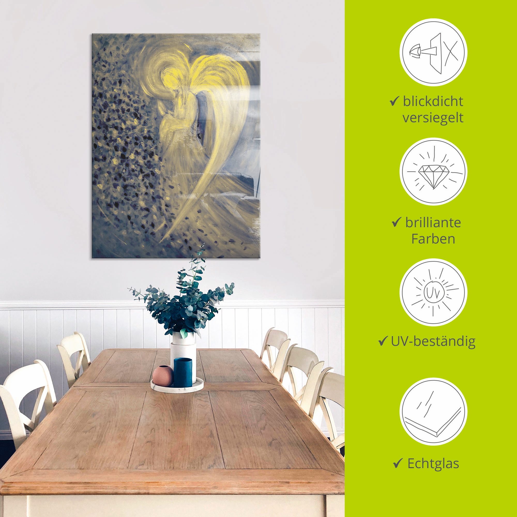 Artland Print op glas Engel van de nacht in verschillende maten