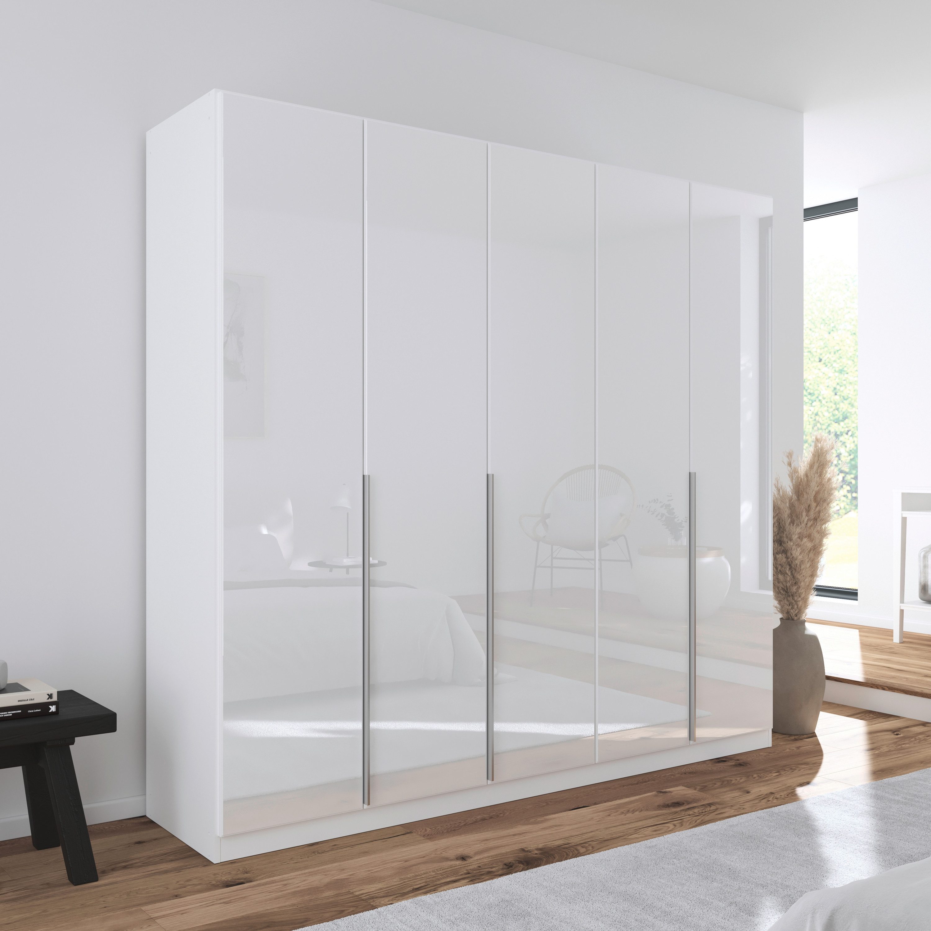 rauch Draaideurkast Kledingkasten kast garderobe AGORDO met glazen front doordachte binnenuitrusting, in 6 breedtes en 2 hoogtes made in germany