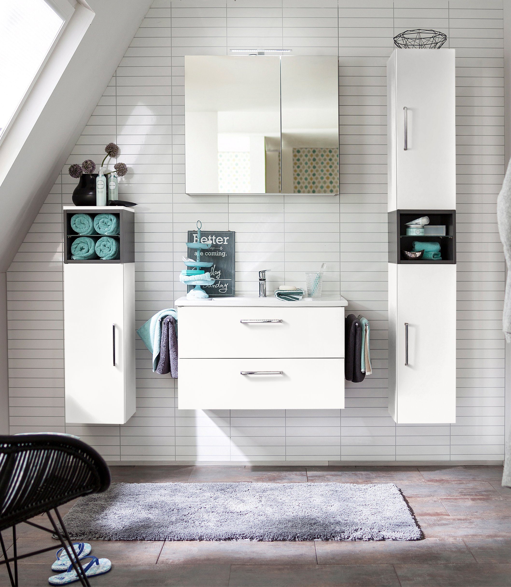 OPTIFIT Wastafelonderkast Napoli met soft-closefunctie, breedte 65 cm
