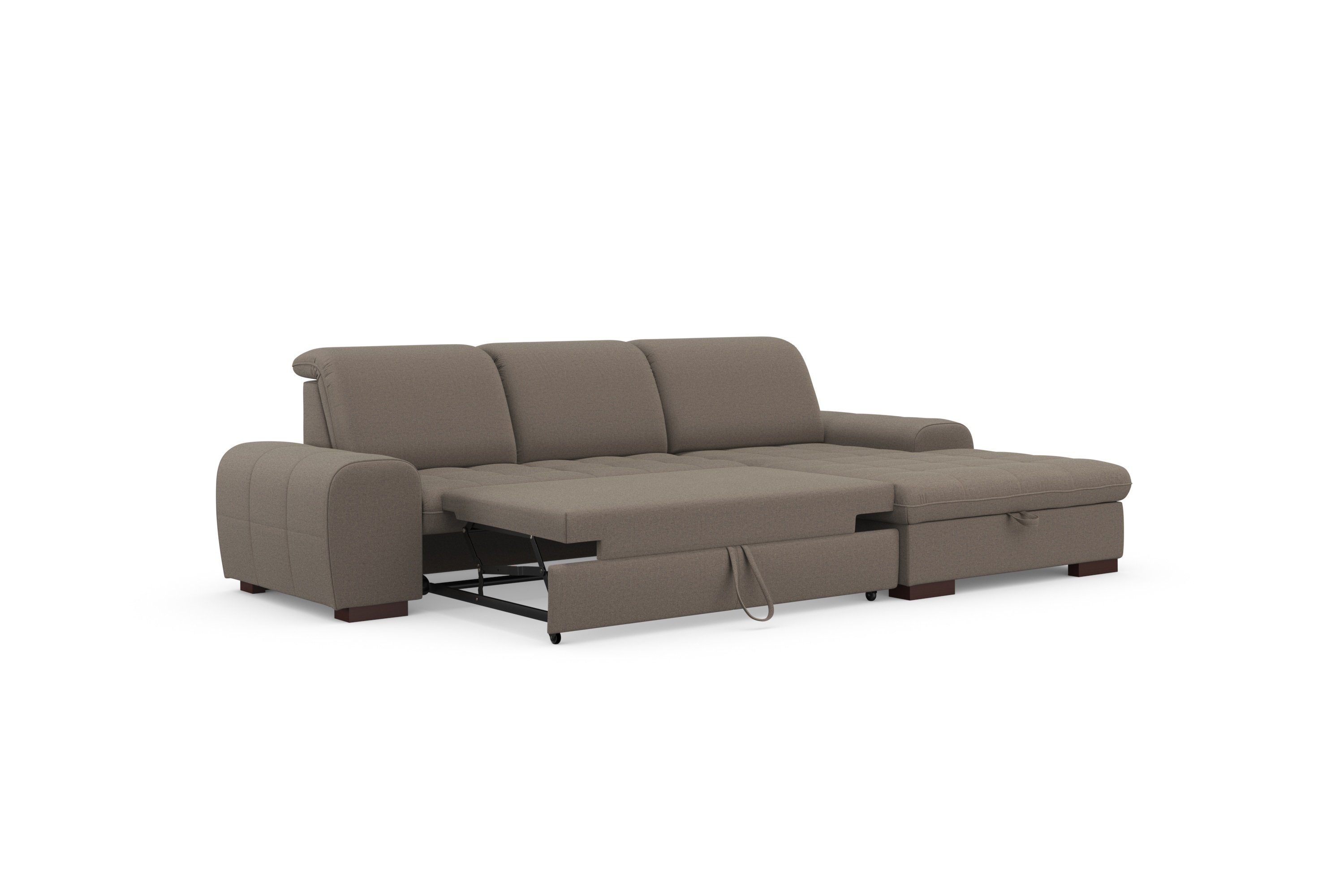 sit&more Hoekbank Luxor L-vorm naar keuze met slaapfunctie, bedkist en verstelbare hoofdsteun