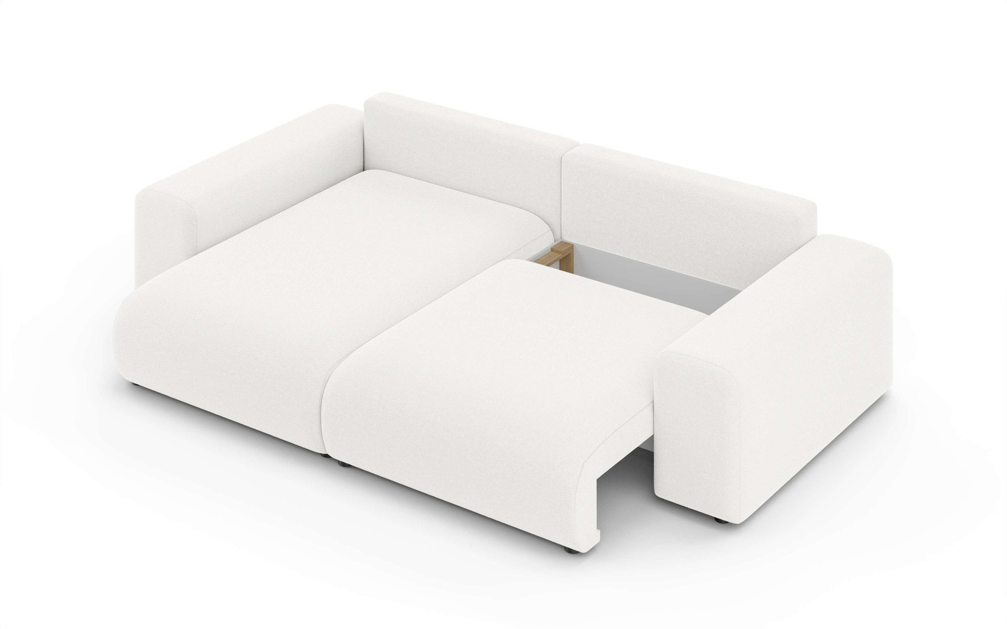 Home affaire Hoekbank LAKESIDE met bedfunctie en bedlade, B/D/H 257/166/84 cm L-vorm, recamiere aan beide zijden monteerbaar, golfondersteuning
