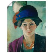 artland artprint vrouw van de kunstenaar met hoed in vele afmetingen  productsoorten -artprint op linnen, poster, muursticker - wandfolie ook geschikt voor de badkamer (1 stuk) multicolor