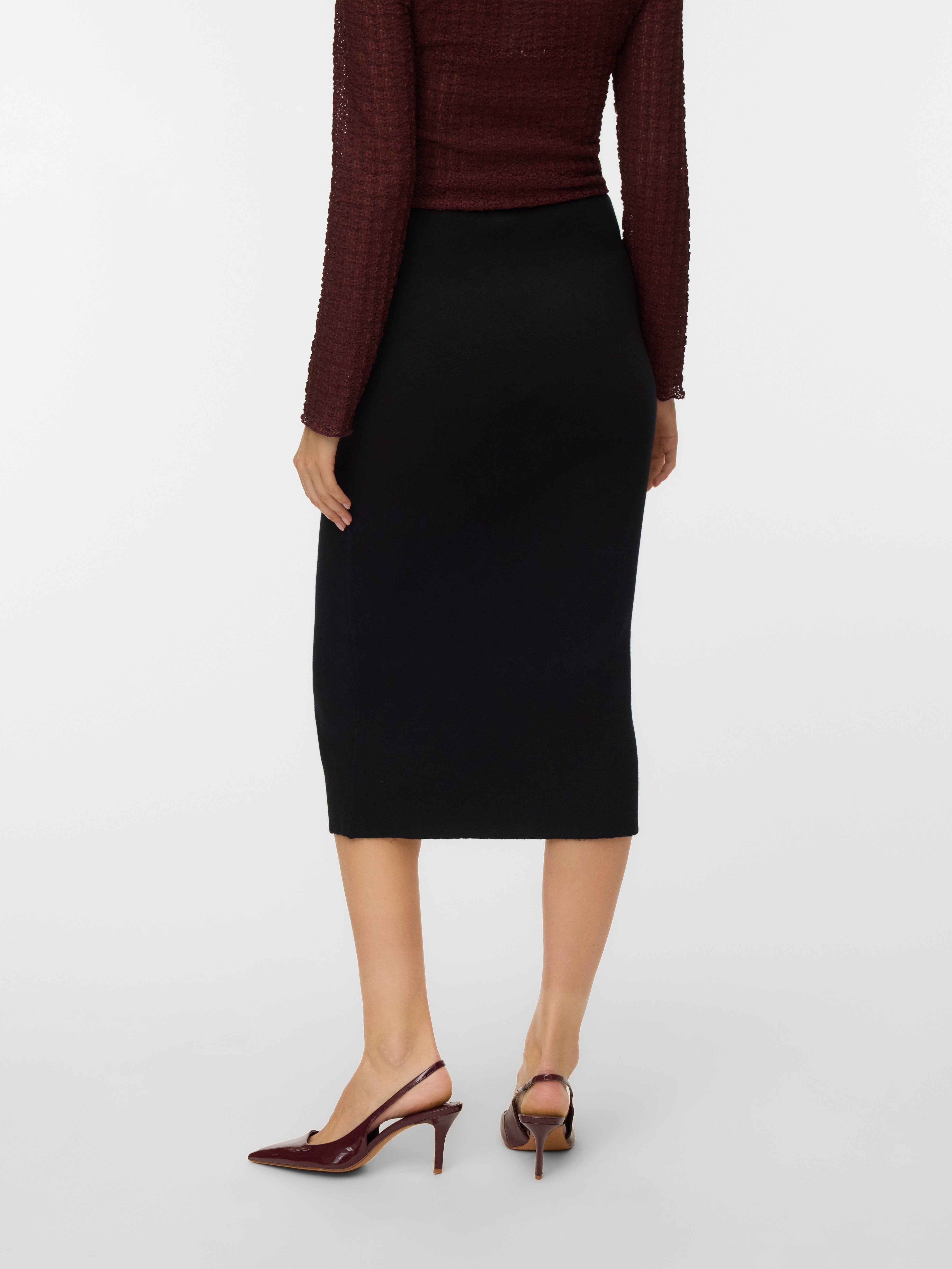 Vero Moda Gebreide rok VMSABA FULLNEEDL NW 7/8 LNGHT SKIRT NOOS
