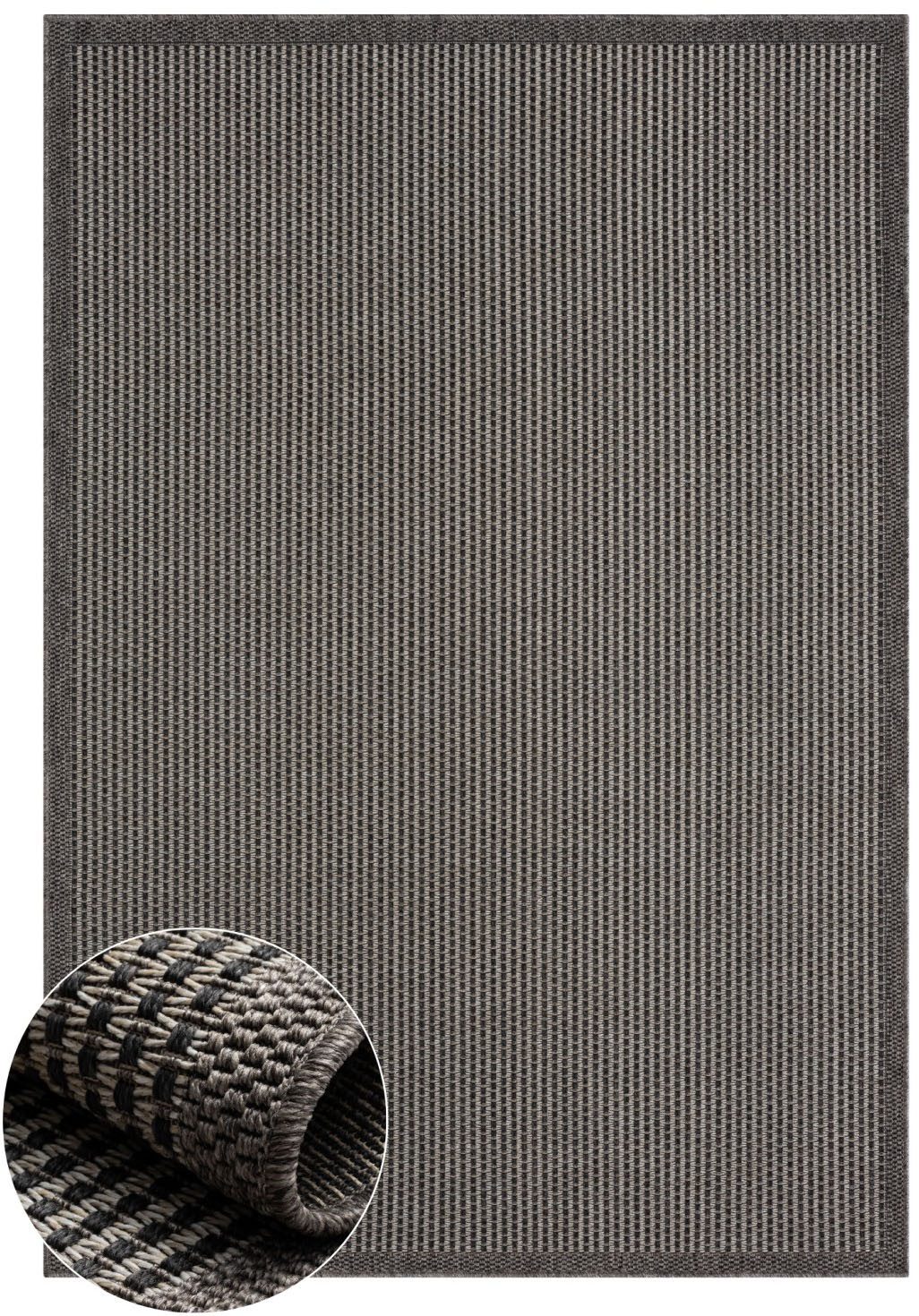 Myflair Möbel & Accessoires Vloerkleed Natura voorraadopruiming Uni-kleuren, met rand, geschikt voor buiten, balkon, terras