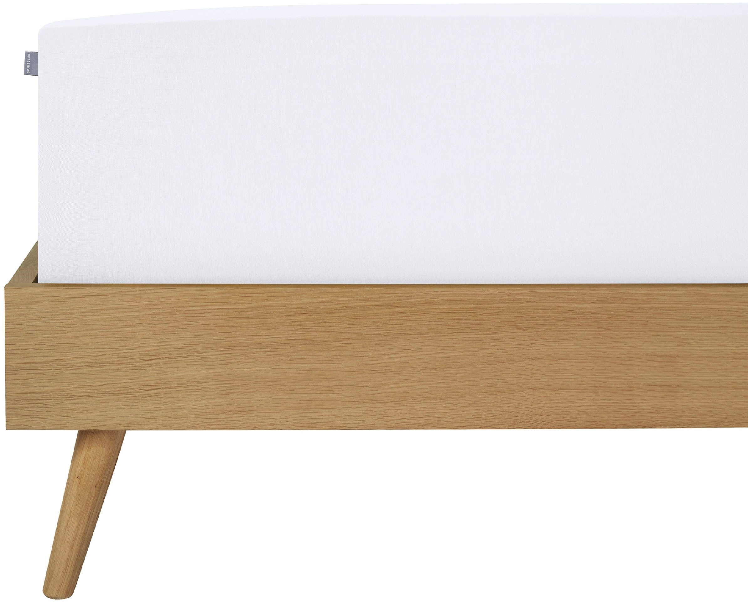 Schiesser Hoeslaken Jessi van 100% katoen voor matrassen tot 22 cm hoogte, made in green by oeko-tex (1 stuk) hoeslakens maat 100 cm x 200 cm wit
