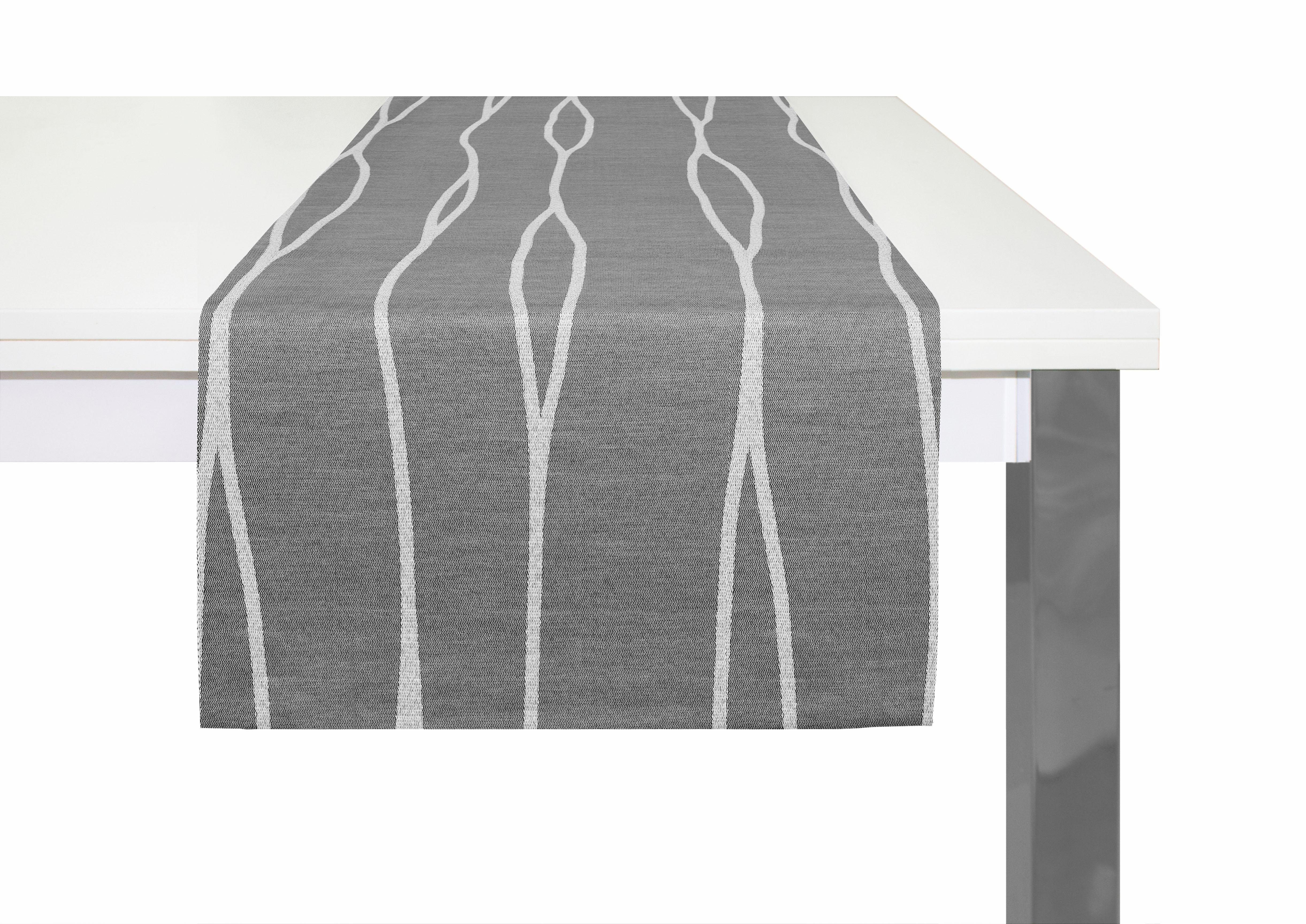 Wirth Tafelloper Dallas tafelkleden maat 40x150 cm eckig zwart