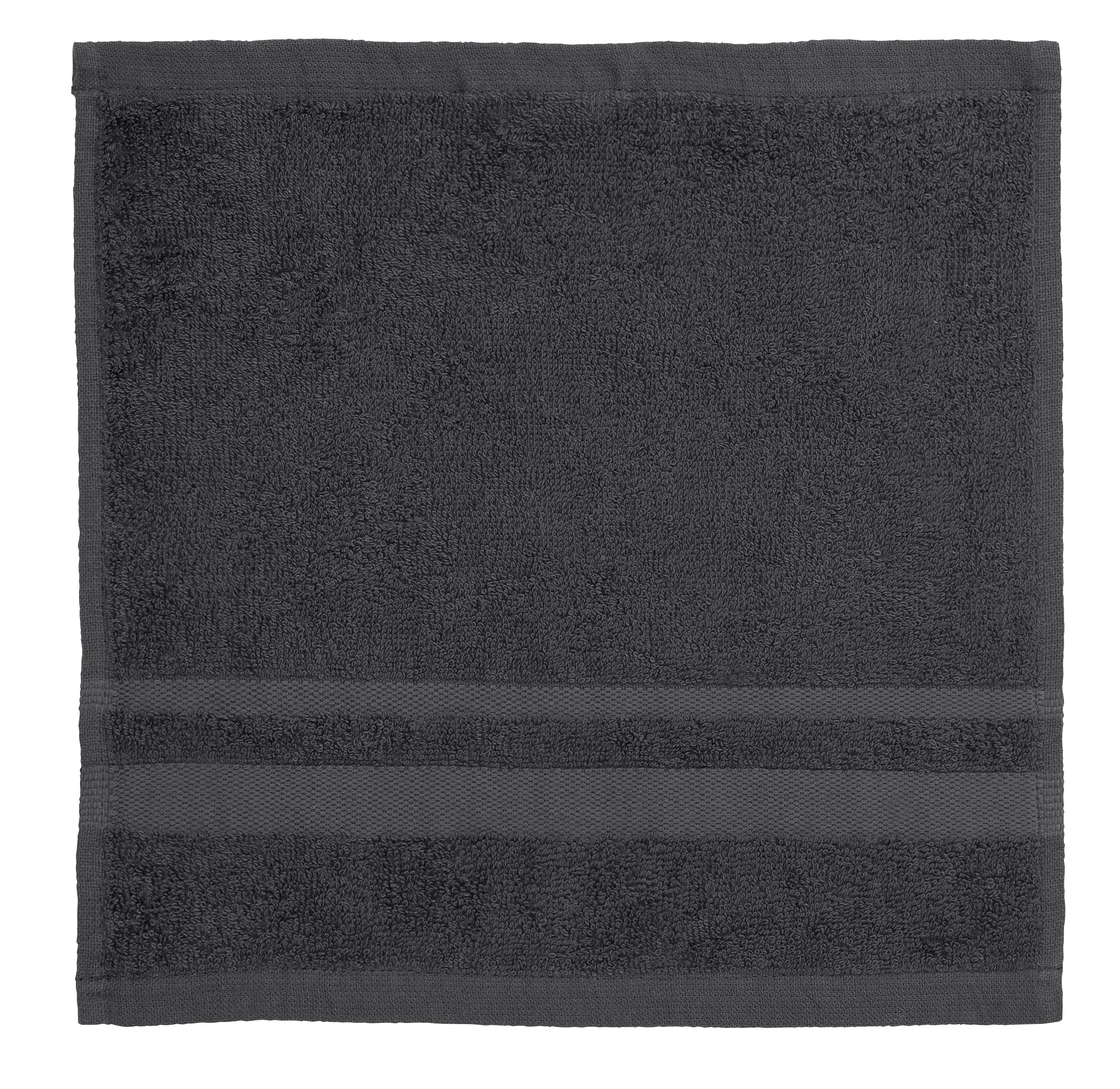 my home Washandje Vanessa Handdoeken met randdessin, 100% katoen, uni, zacht (set, 10-delig)
