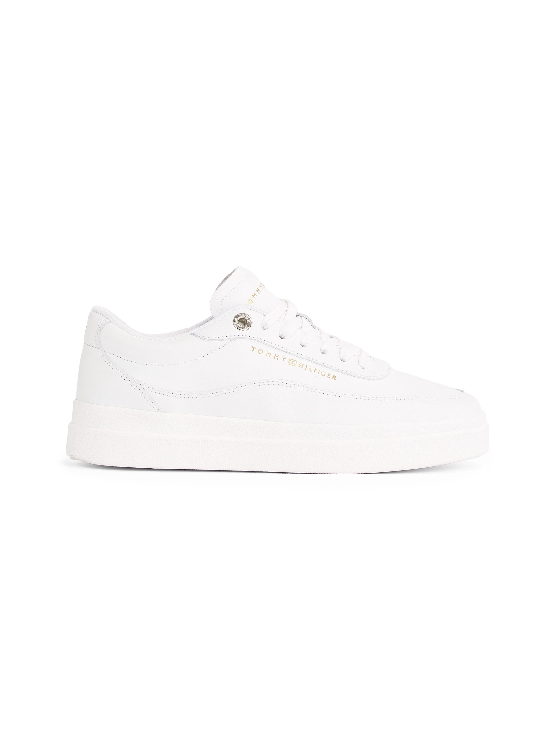 Tommy Hilfiger Plateausneakers MODERN COURT SNEAKER LTHR , vrijetijdsschoen, lage schoen, veterschoen met contrasterend logo