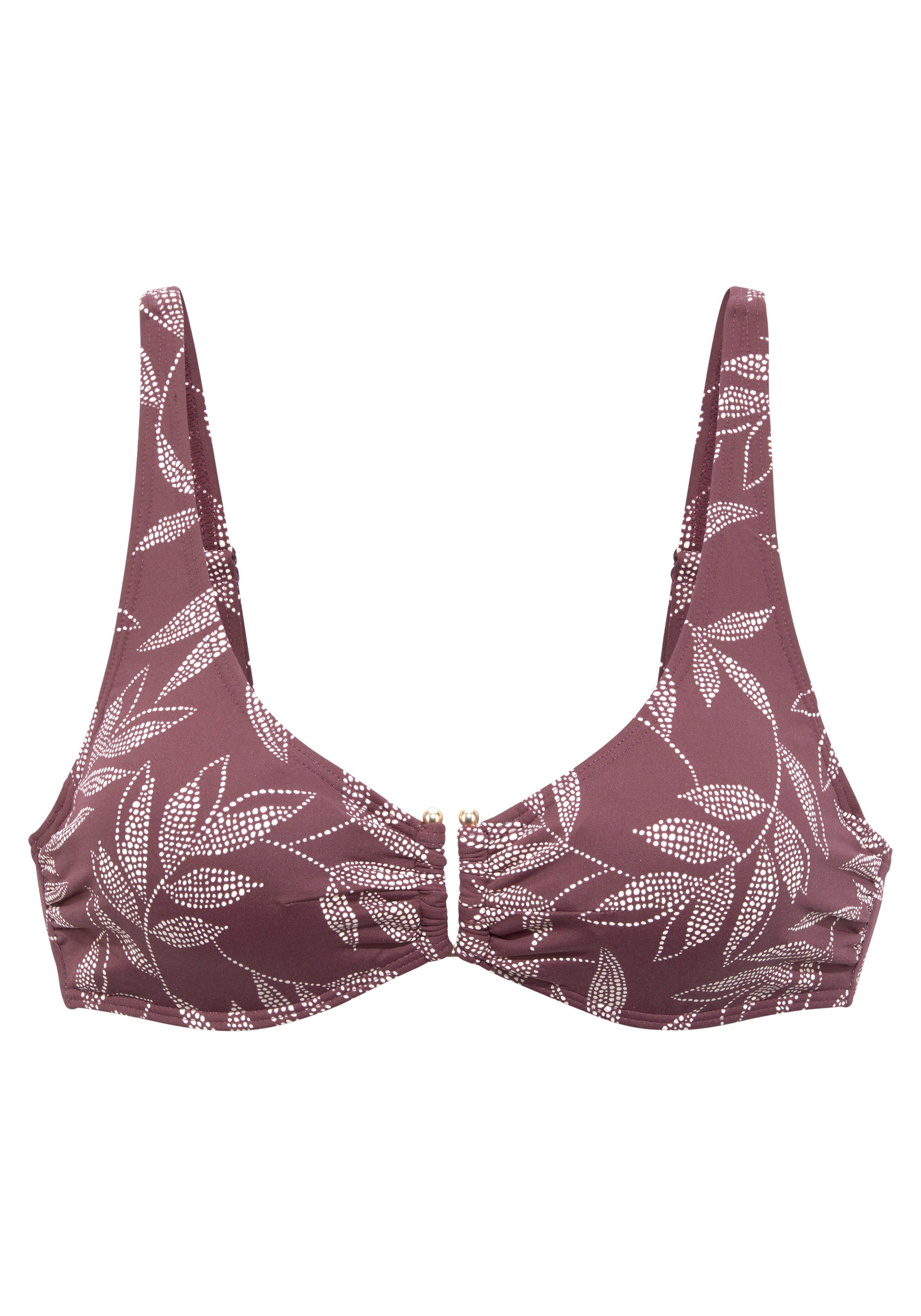 Lascana Bikinitop met beugels Apart met gouden accessoire
