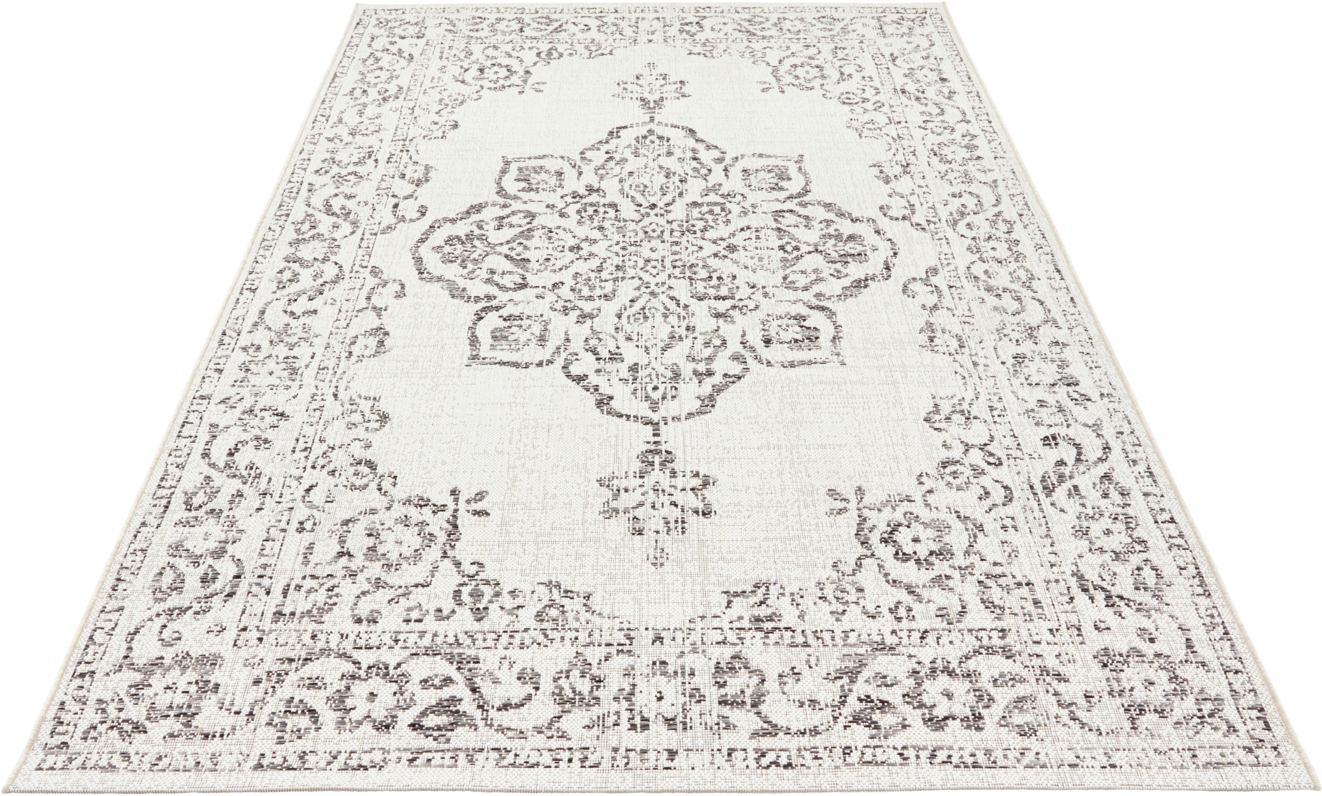 NORTHRUGS Vloerkleed Tilos In- & outdoor, korte pool, oriëntaals, vintage, woonkamer, tuin