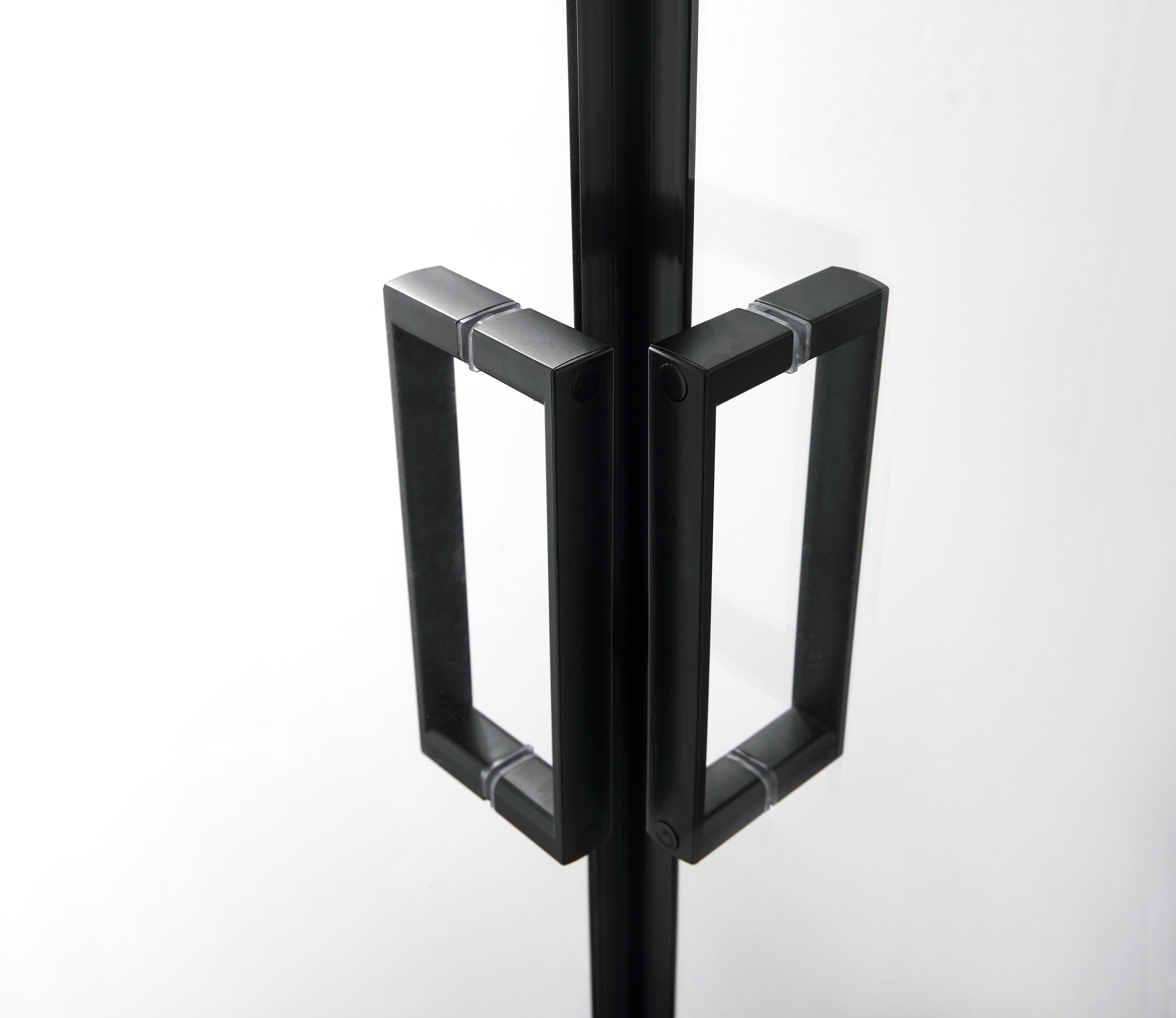 welltime Hoekdouchecabine Florenz 2.2 Black Hefmechanisme, barrièrevrij in te bouwen, met draaideuren, 90 cm x 90 cm