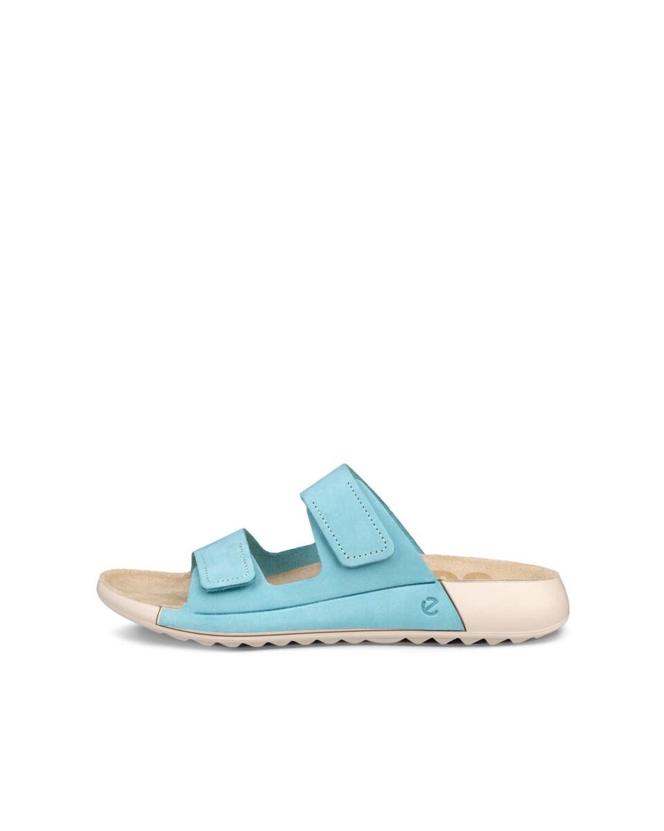 Ecco Slippers Cozmo W zomerschoen, slippers met twee klittenbandsluitingen