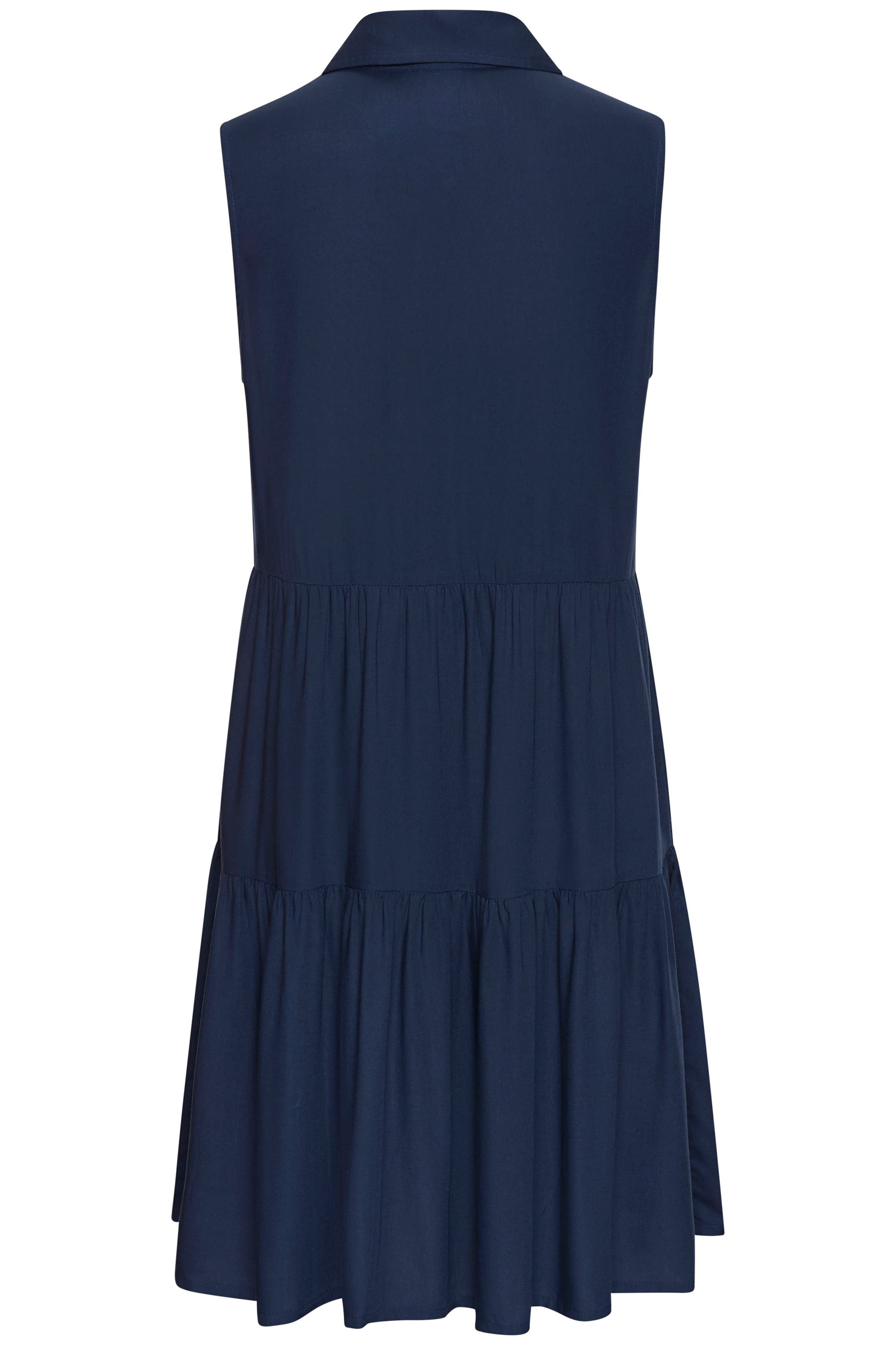 Vivance Zomerjurk van geweven viscose, blousejurk met knoopsluiting en overhemdkraag