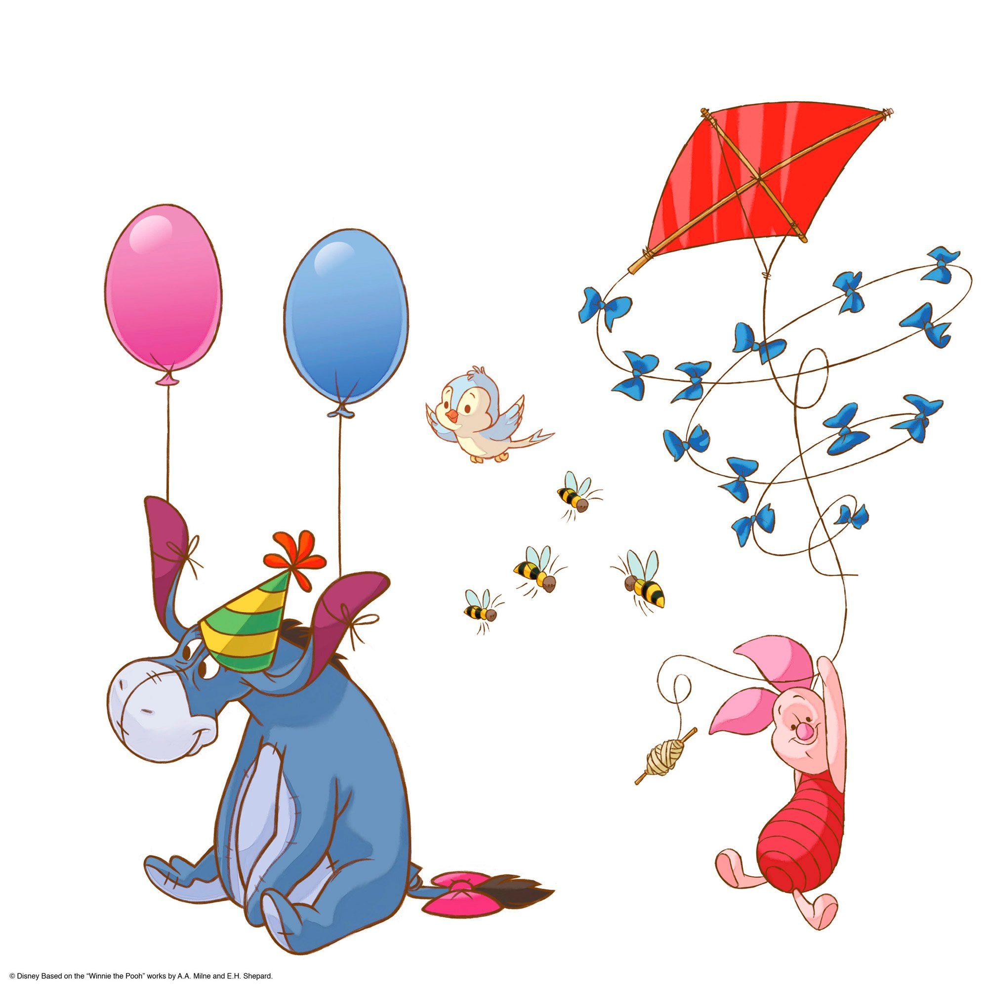 Komar Wandfolie Window Sticker Winnie the Pooh - afm. 31 x 31 cm (13-delig)