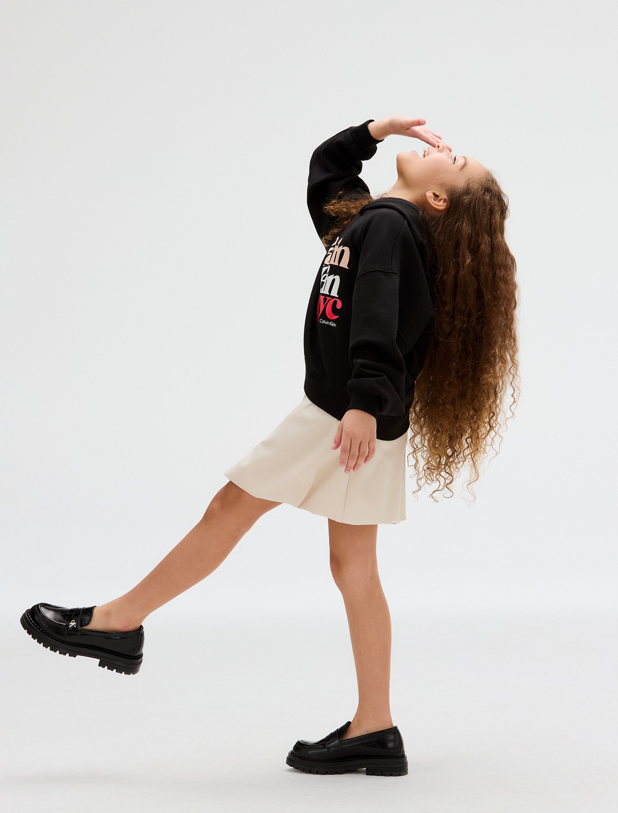 Calvin Klein Hoodie PEARL SIGNATURE TERRY HOODIE voor kinderen tot 16 jaar, met grote print