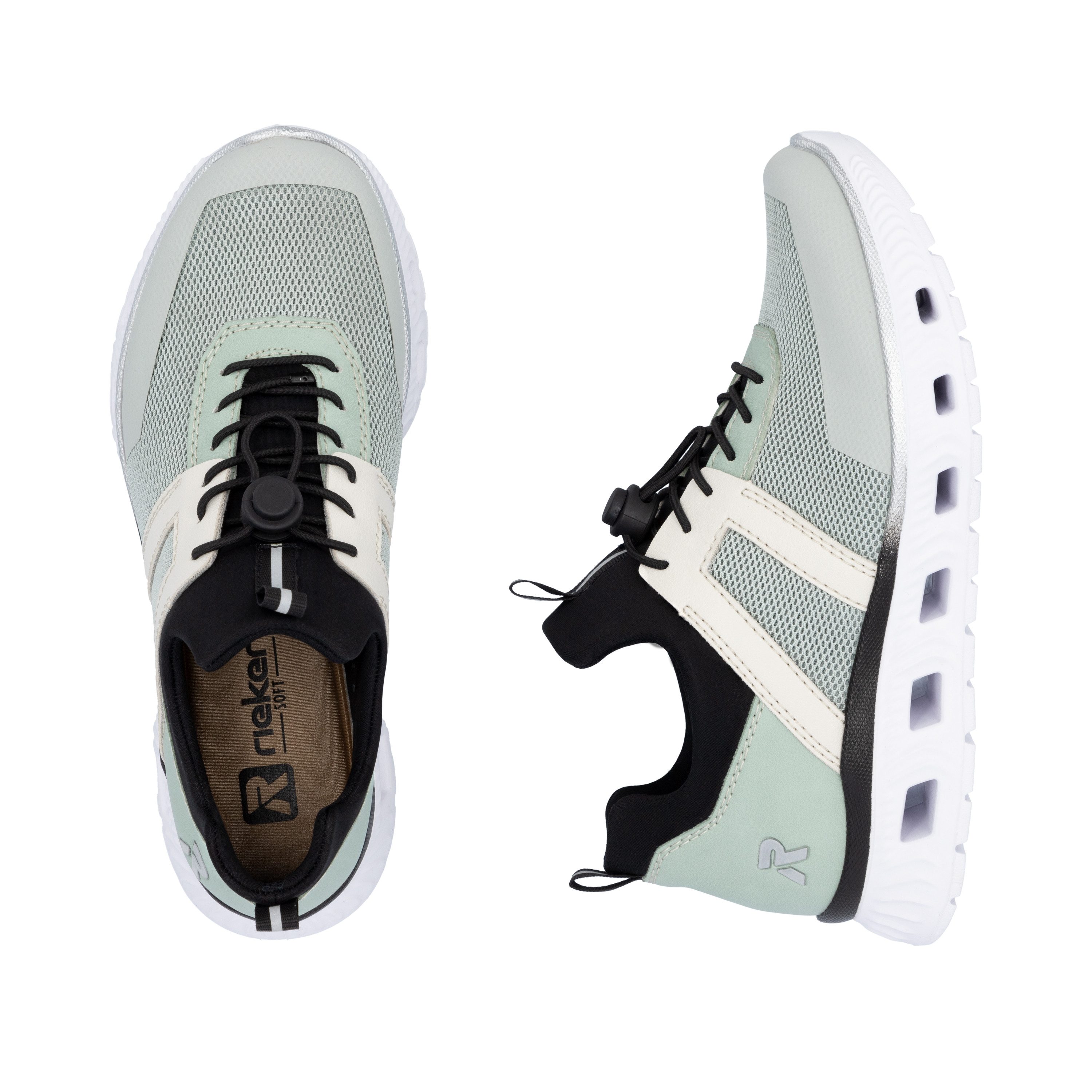 RIEKER Sport Slip-on sneakers Chunky slipper, vrijetijdsschoen in vegan verwerking