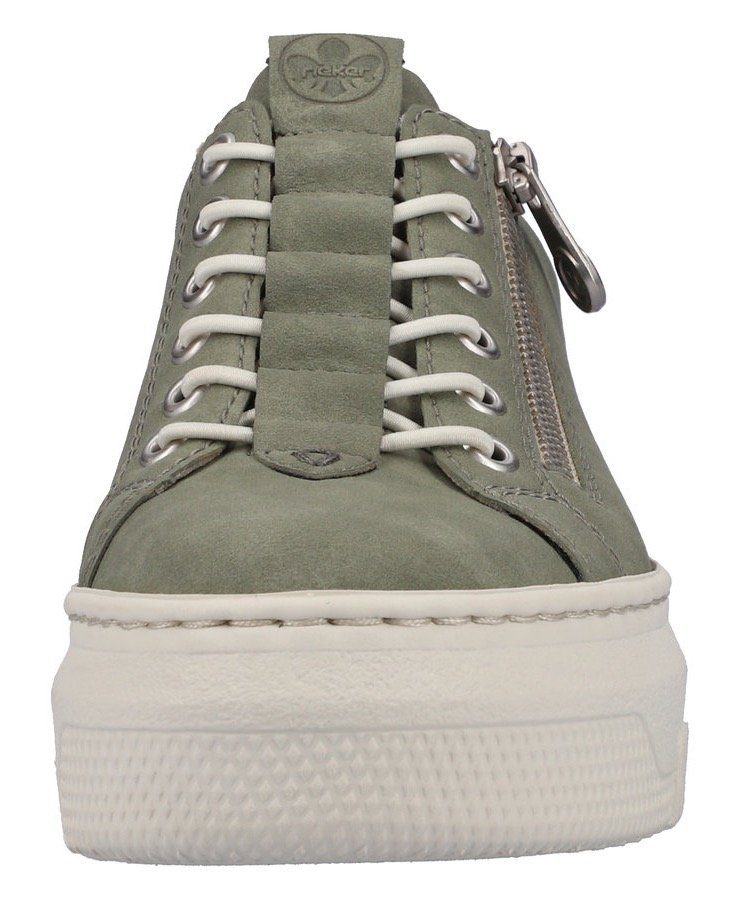 Rieker Plateausneakers met leoprint inzet bij de hak