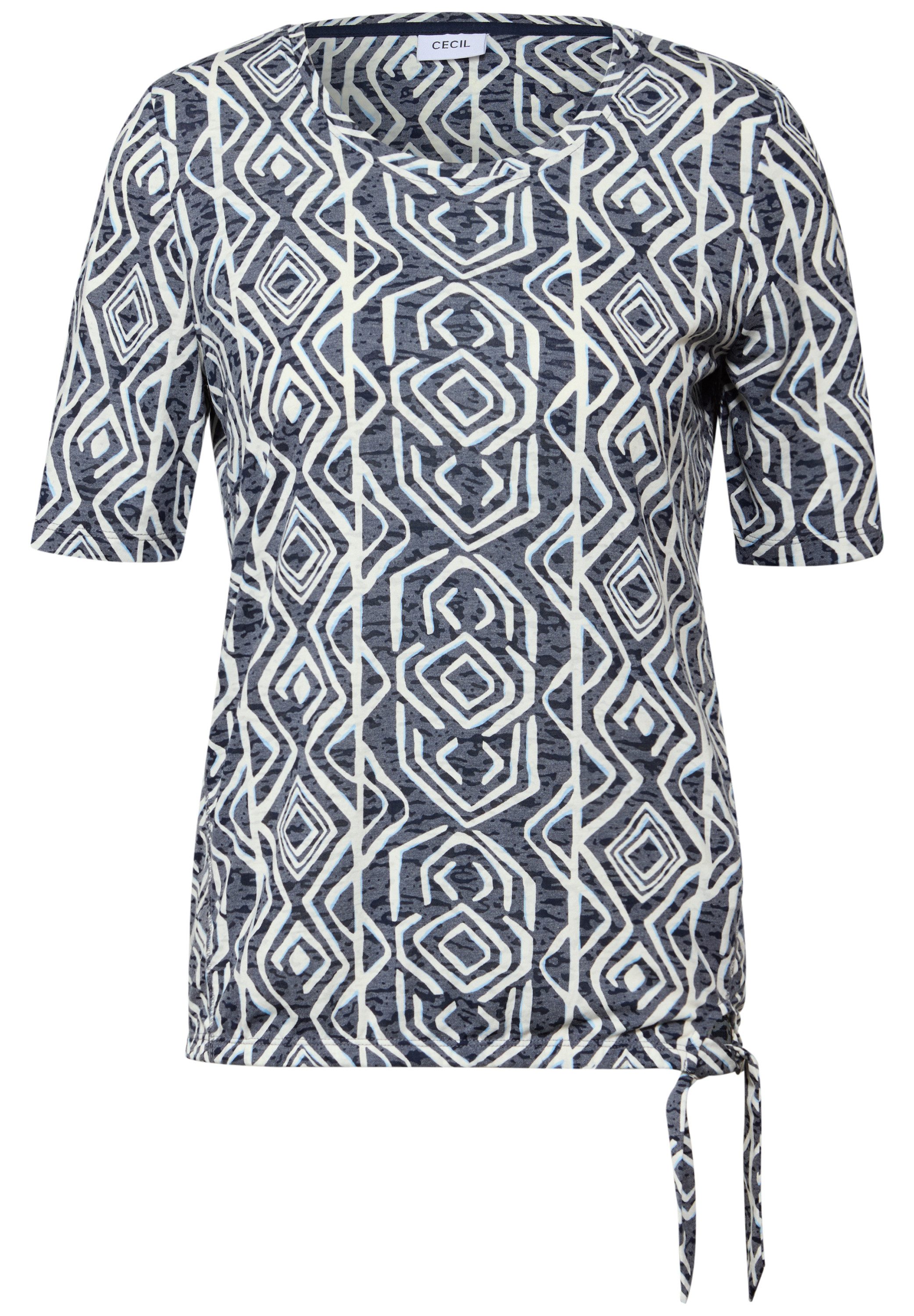 Cecil T-shirt in etskant-look