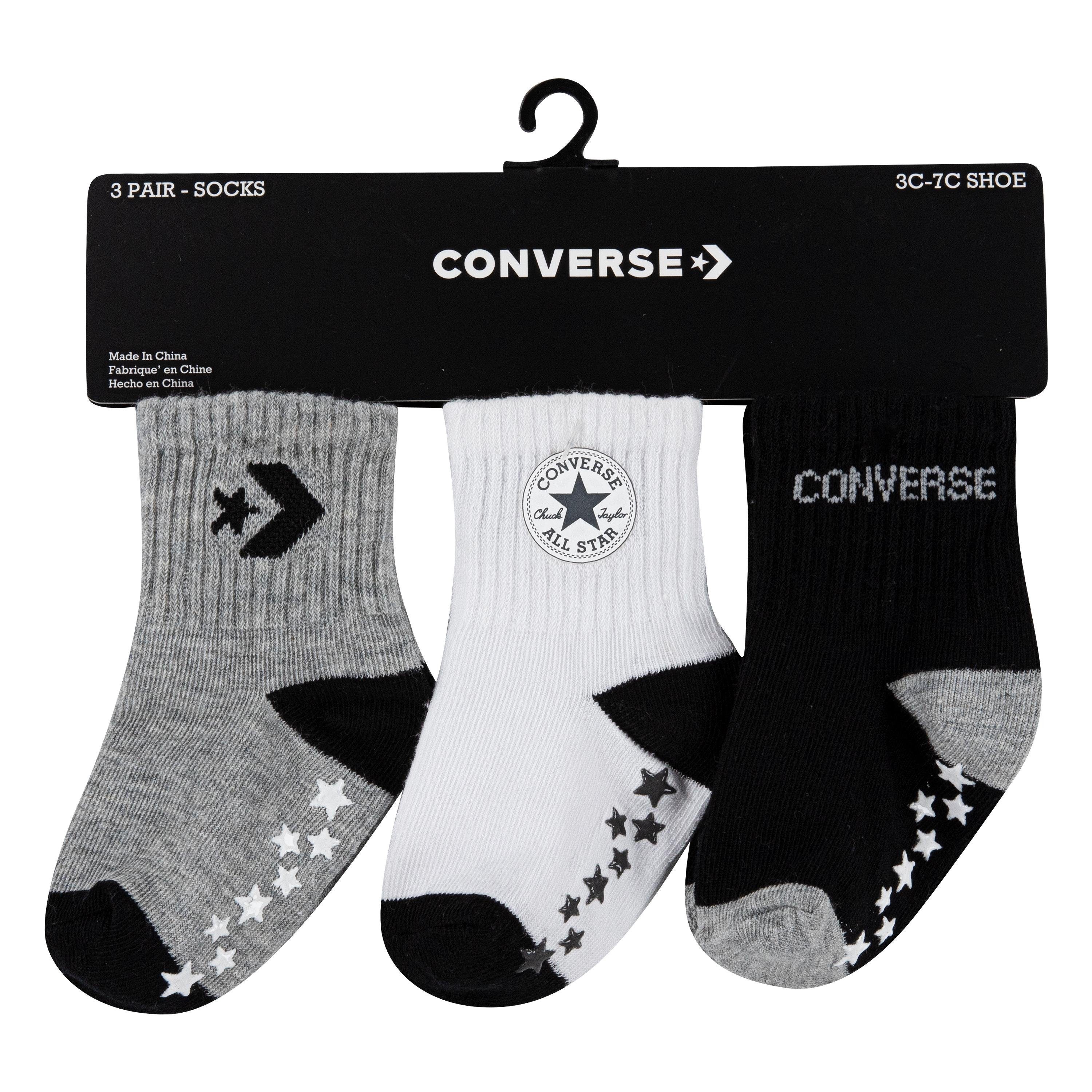 Converse ABS-sokken CONVERSE LOGO INFANT TODDLER NO SLIP QUARTER 3 PK (3 paar)