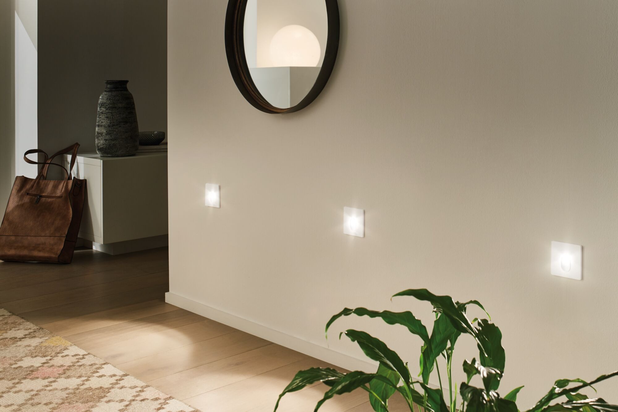 Paulmann Led-wandlamp Inbouwlamp vierkant Wit 1,7W (1 stuk)